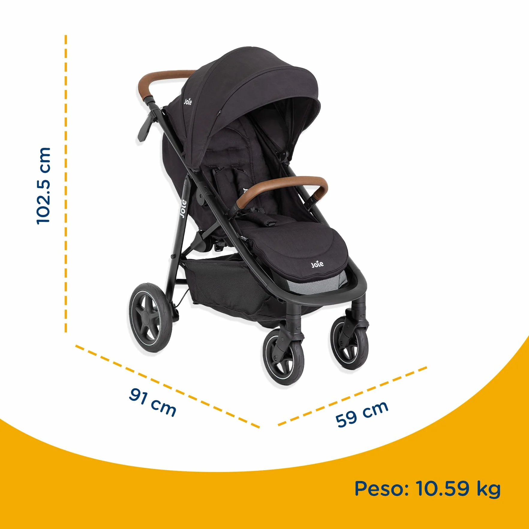 Joie mytrax Pro Passeggino Chiusura Compatta Fronte Mondo Reclinazione con Una Mano Compatibile Sistema da Viaggio 0–22 kg Shale