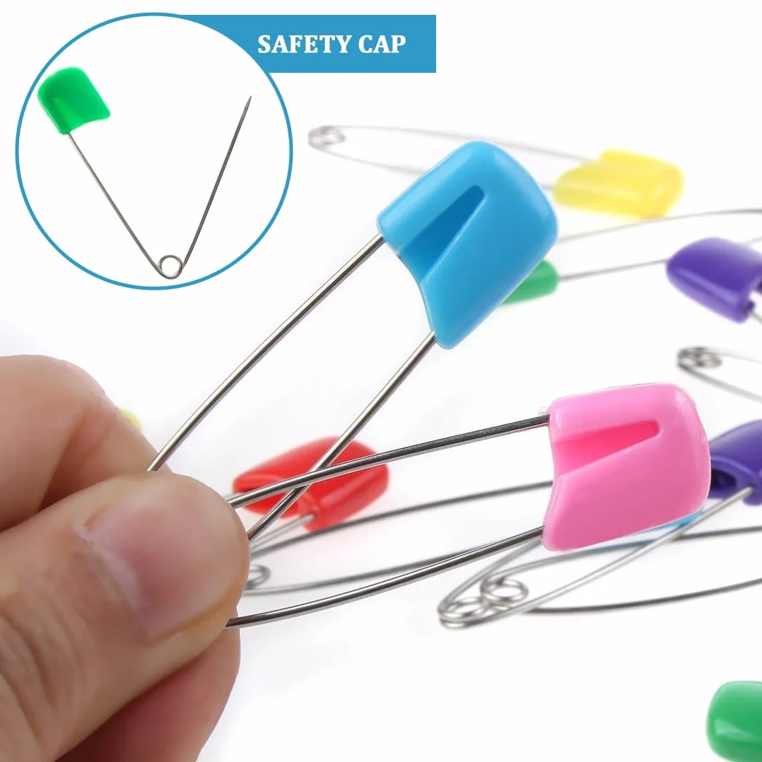 Spille da Balia Sicurezza per Bambini Colorate Multicolore per Pannolini e Vestiti