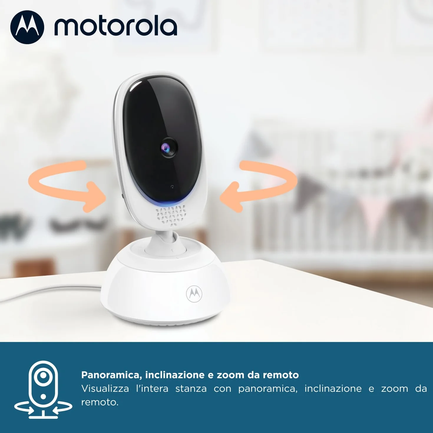 Motorola VM75 Baby Monitor z kamerą 5-calowy ekran rodzicielski noktowizor zoom cyfrowy