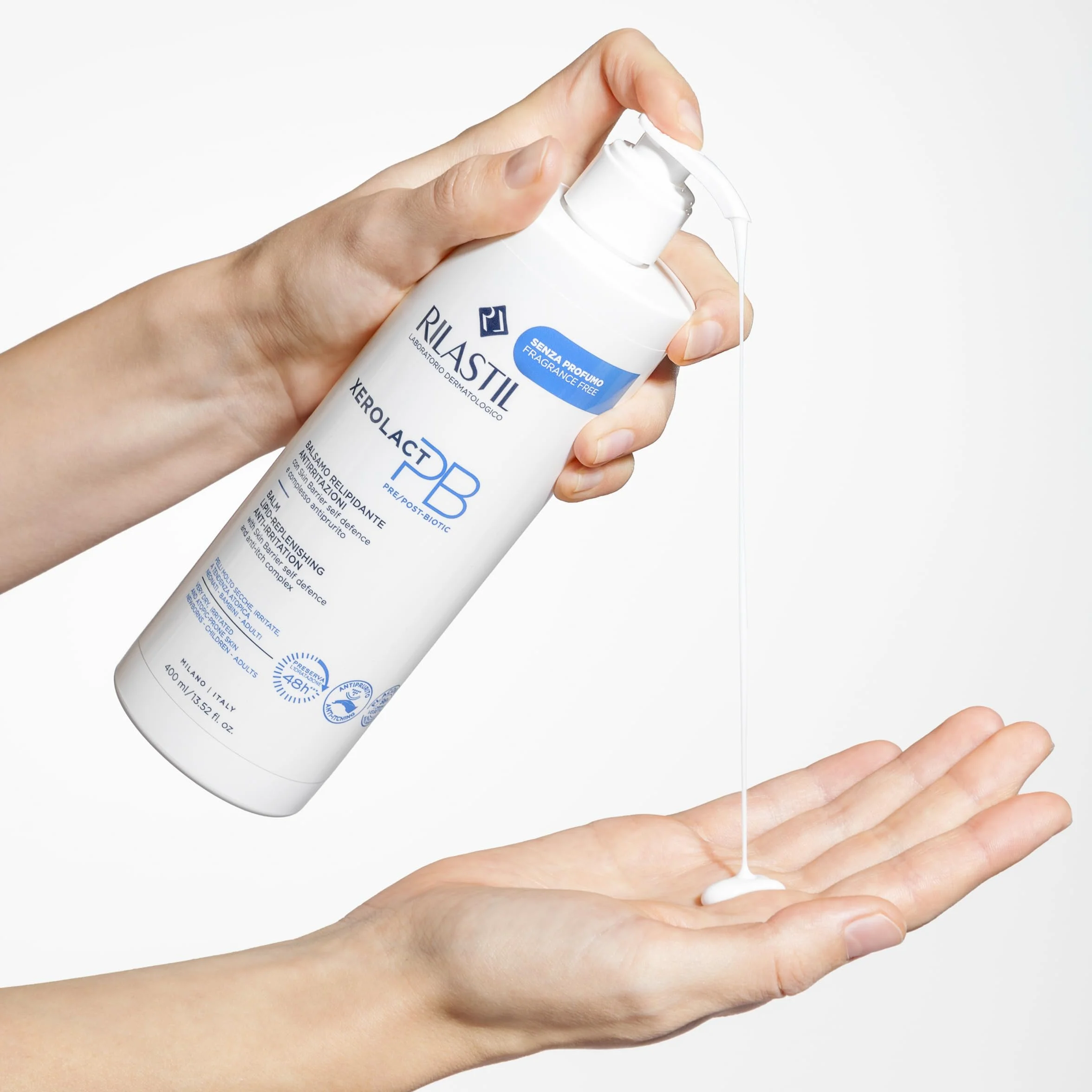 Rilastil Xerolact Balsamo PB Viso e Corpo 400 ml Relipidante Antirritazioni Pelli Atopiche