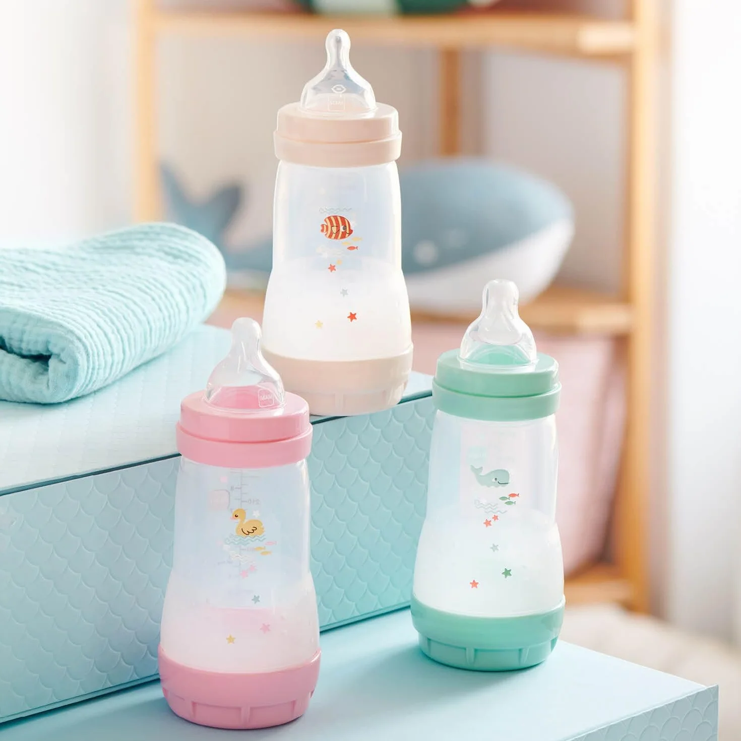 MAM Tettarella Misura X Set da 2, Silicone SkinSoft piatta e simmetrica per liquidi densi e pappe, accessori neonato 6+ mesi