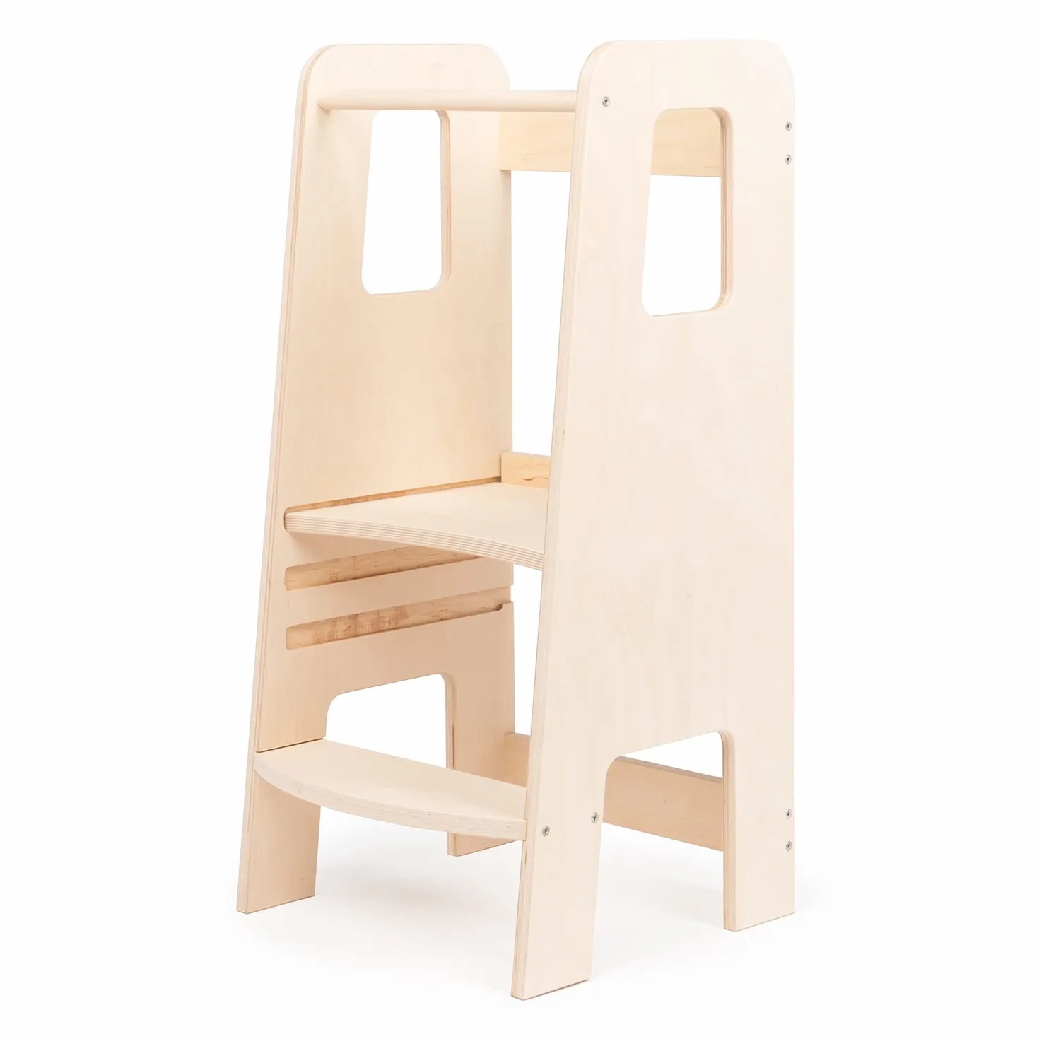 Moblì® Naturalna Wieża Montessori z Regulowanymi Półkami Drewniana Toscana
