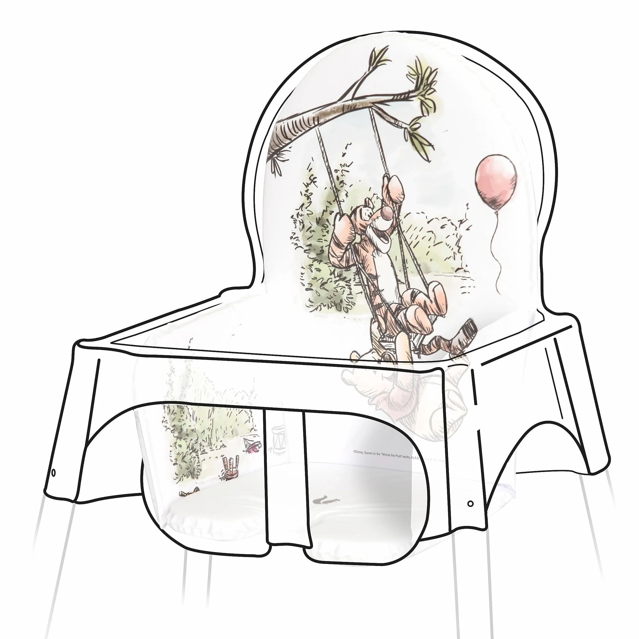 Keeeper Cuscino per Seggiolone Winnie the Pooh Bianco