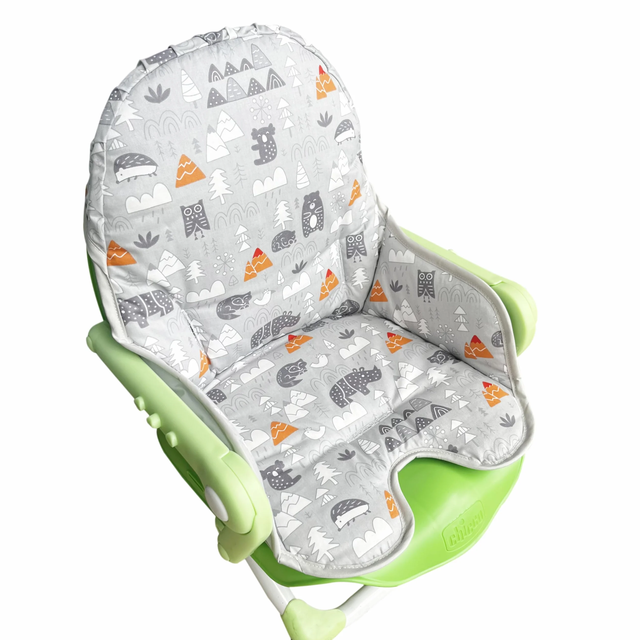 Chicco Cuscino per sedia in cotone imbottito pieghevole grigio