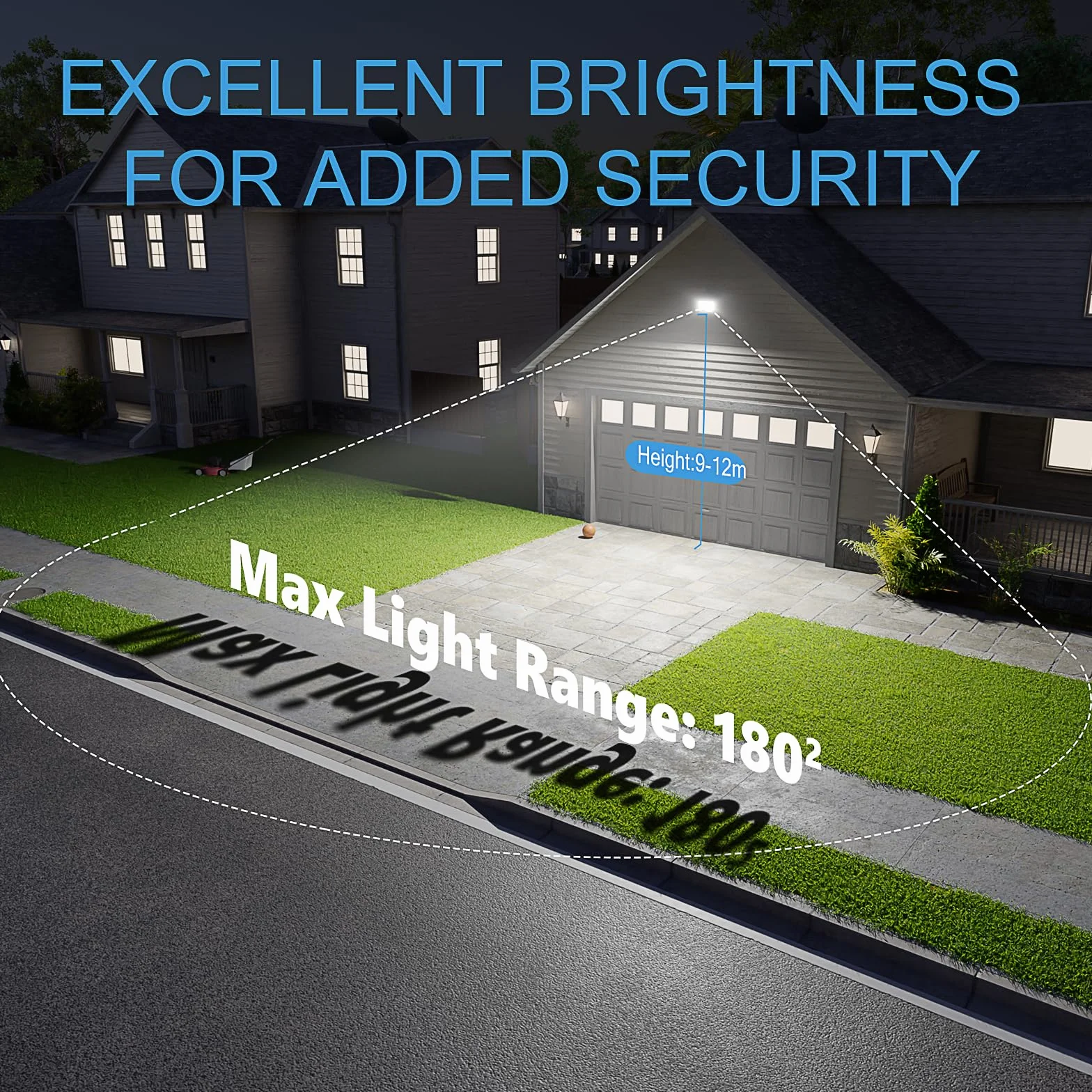 Faretto LED da Esterno 300W, Fari a LED da Esterno 30000LM 6500K Bianco Freddo Impermeabile IP67 per Faro Giardino(1 Pezzi)