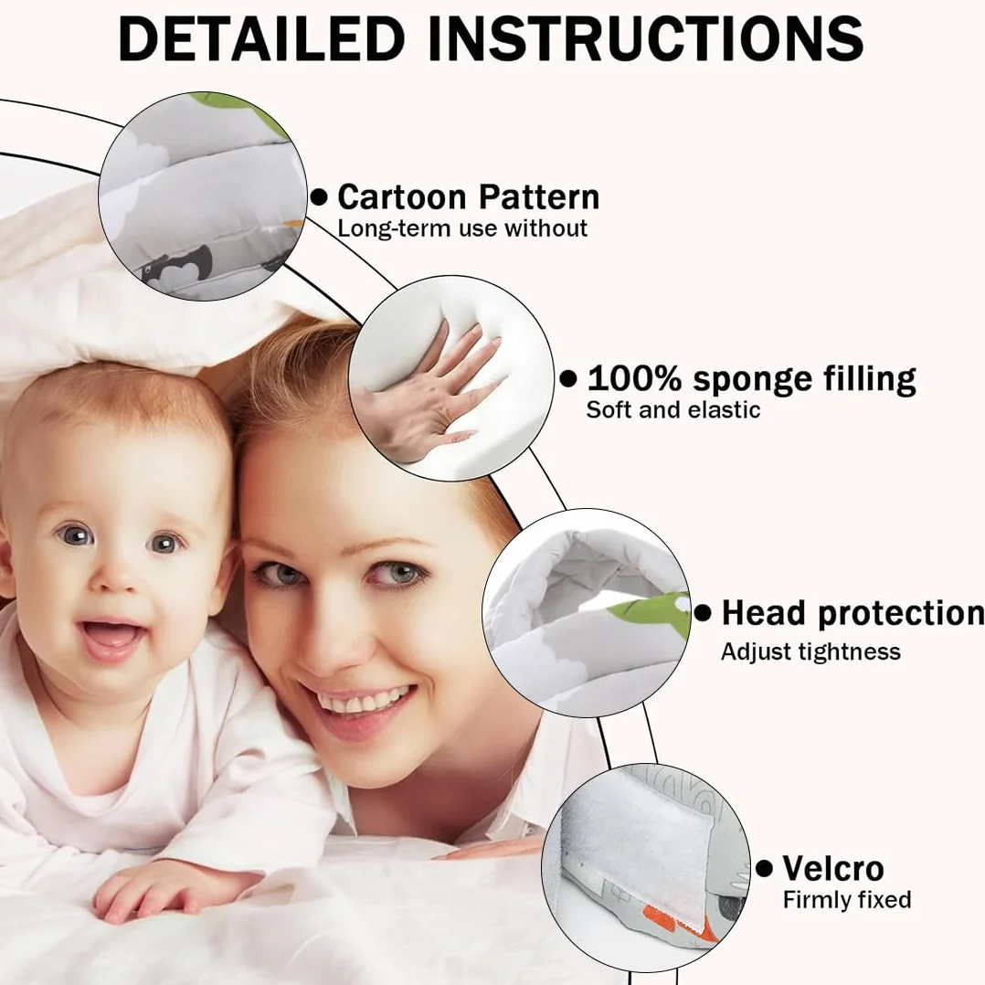 Caschetto Primi Passi Casco Neonato Protezione Testa Bambino 6-36 Mesi