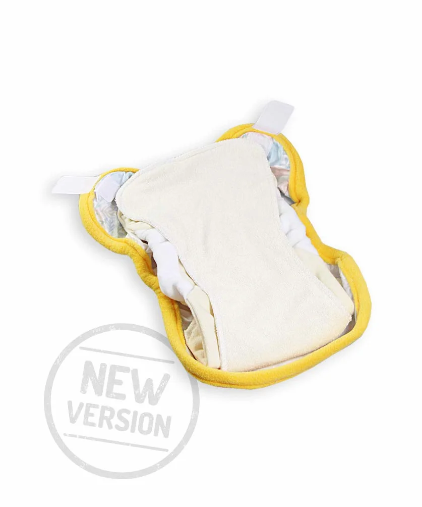 Petit Lulu SIO Basic AI2 Inserti Pannolini Tessuto Nuova Versione Riutilizzabile Lavabile Bamboo Booster All In Two Prodotto in Europa 1 pezzo
