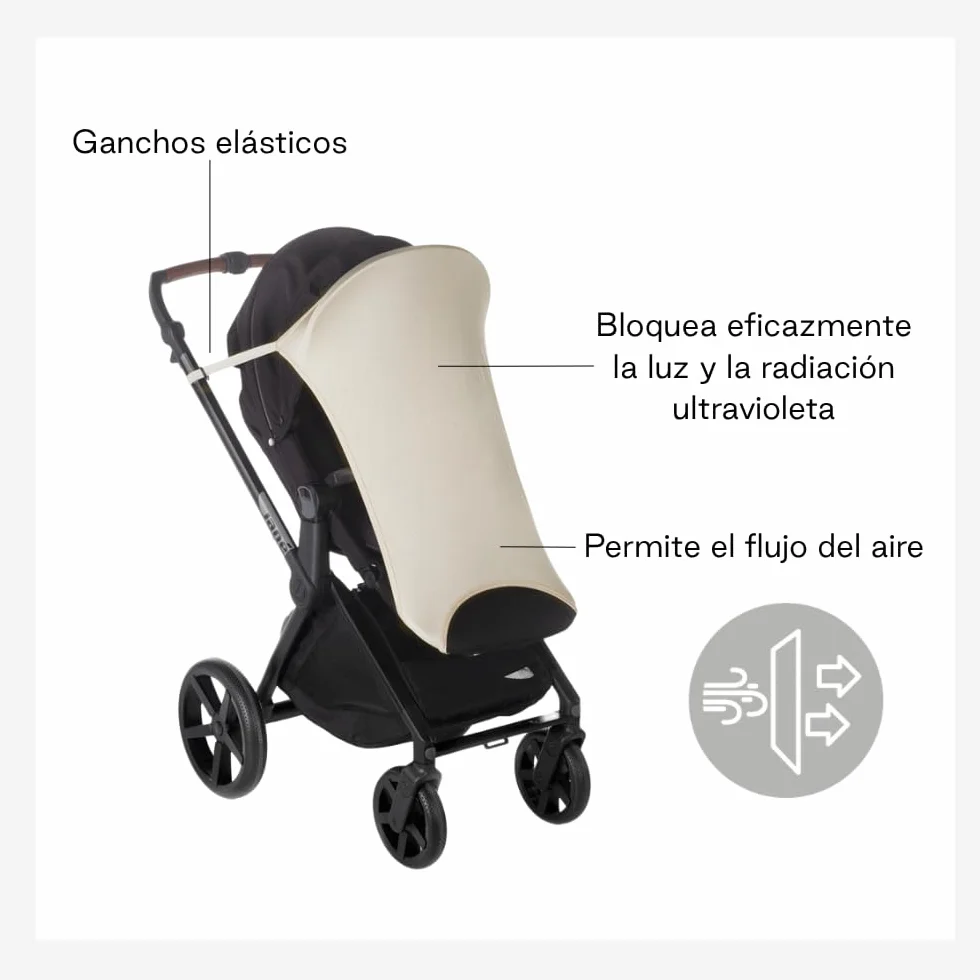 Jané Telo Sole Passeggino UPF 50+ Protezione UV Universale Elastico Beige