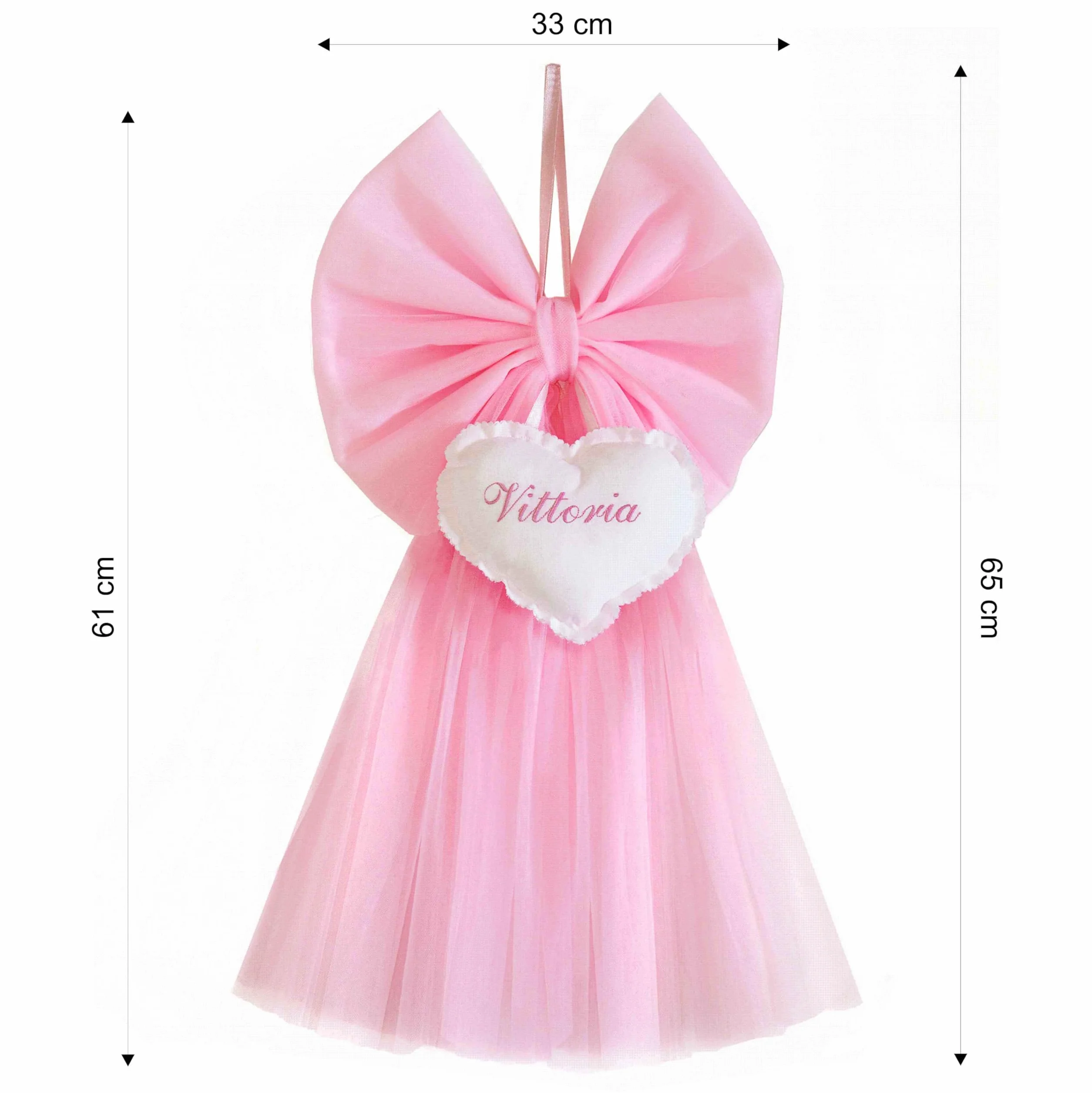 Fiocco Nascita Bimba Personalizzato Rosa con Nome