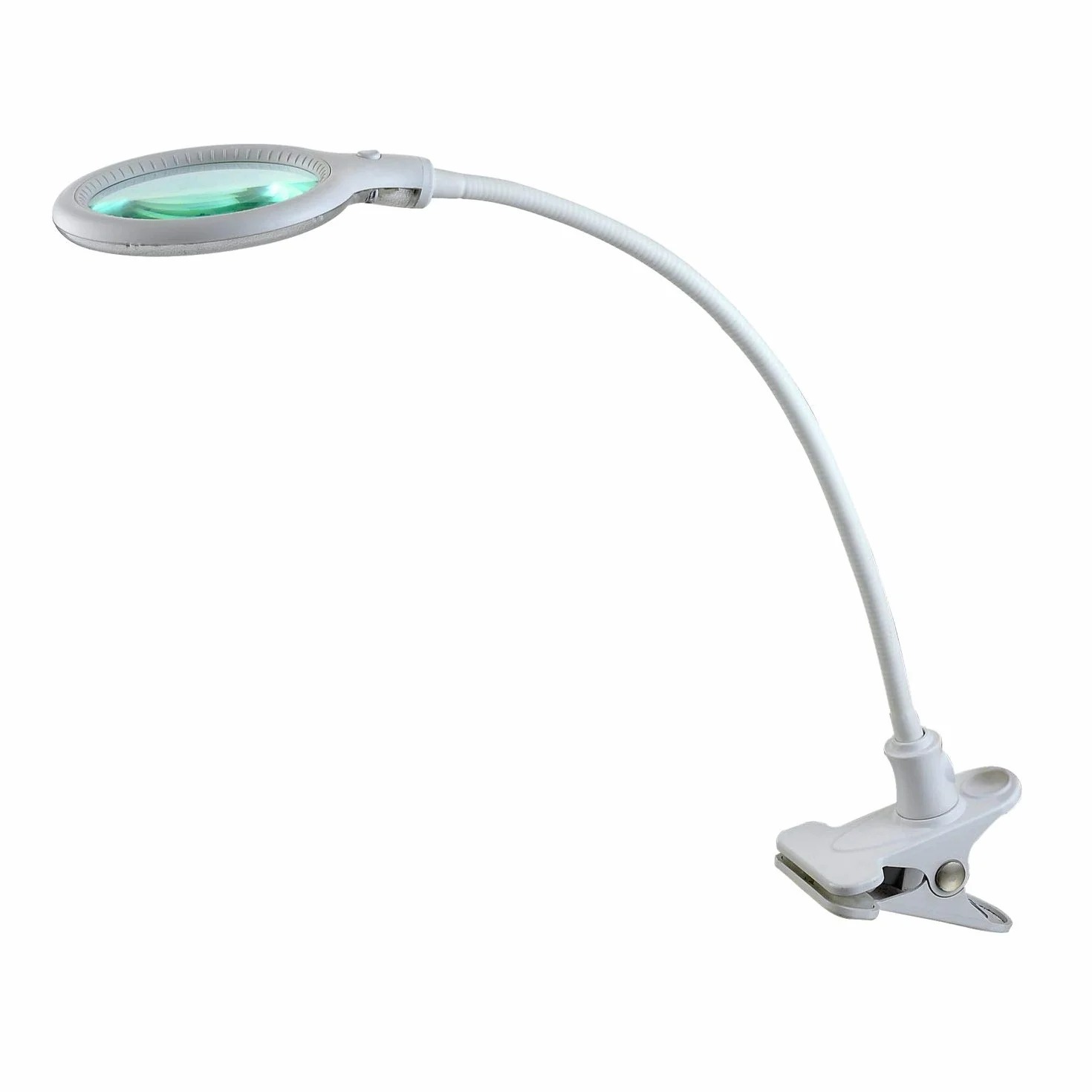 Lumeno 6803WS Lampada d'ingrandimento Lampada a pinza LED con 30 LED SMD, 6 watt, 550 Ideale per saloni di bellezza, studi medici, hobbisti, ausilio alla lettura, 3 diottrie bianco