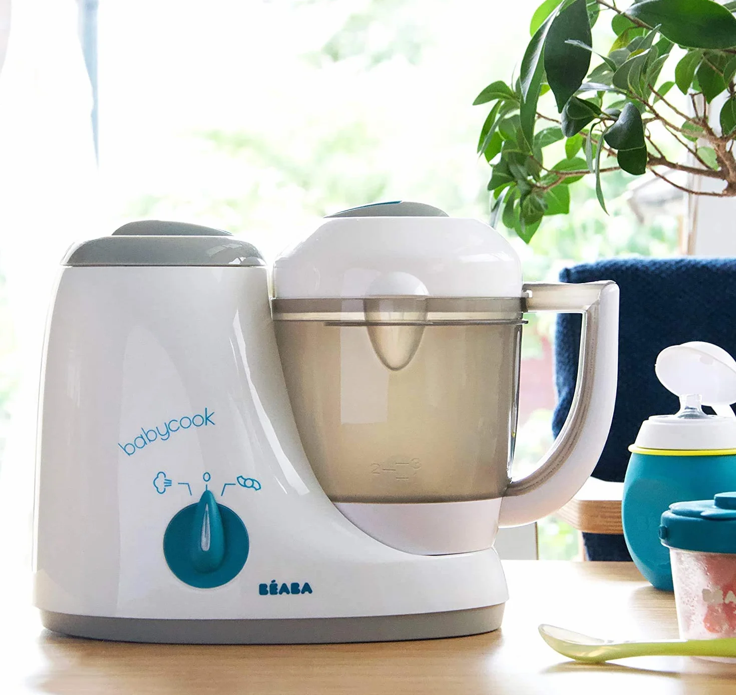 BÉABA Babycook Original Cuocipappa 4 in 1 Frulla Scalda Cuoce a Vapore Scongela Robot Pappe Rapido 15 min Accessori