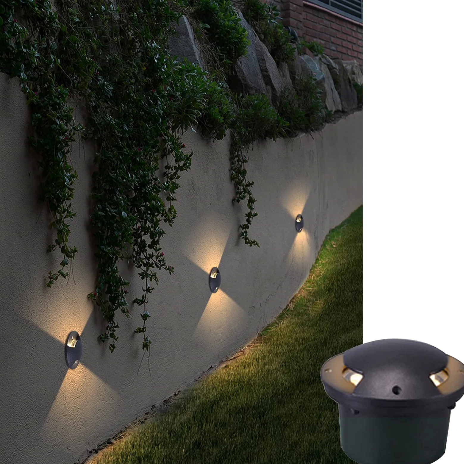 Esterno Faretti da Pavimento Bagliore A 2 Lati LED Luci Terra Anti Ruggine IP65 Impermeabile Incasso Luci del Paesaggio per Vialetto Hotel Illuminazione del Percorso