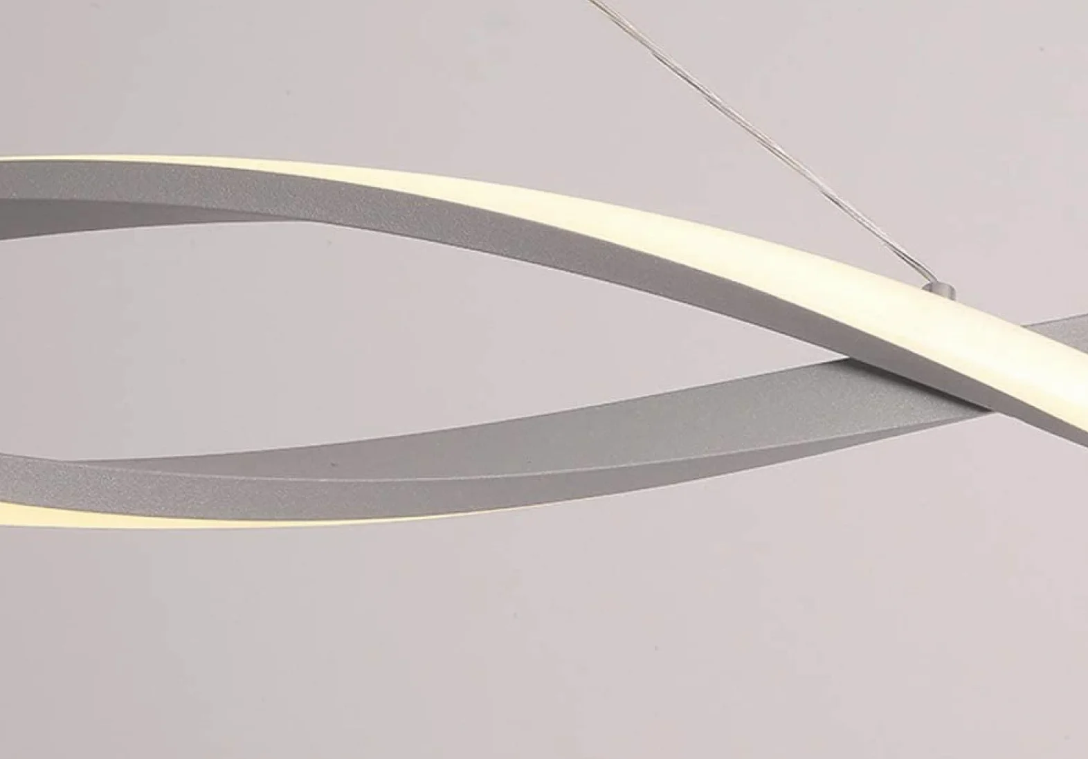Lampada a Sospensione a LED con Design a Onda, lineare e Regolabile, Stile Nordico, Moderna, a Spirale, per Cucina, Isola, Tavolo da Pranzo, Soggiorno, Nero + dimmerazione Continua, 80 cm