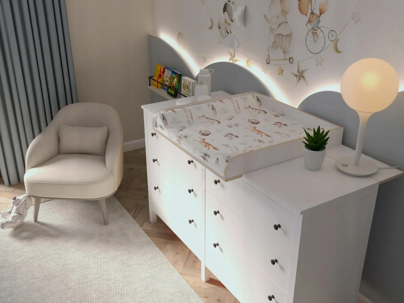 Ikea Materassino per fasciatoio 50 x 160 cm Bianco