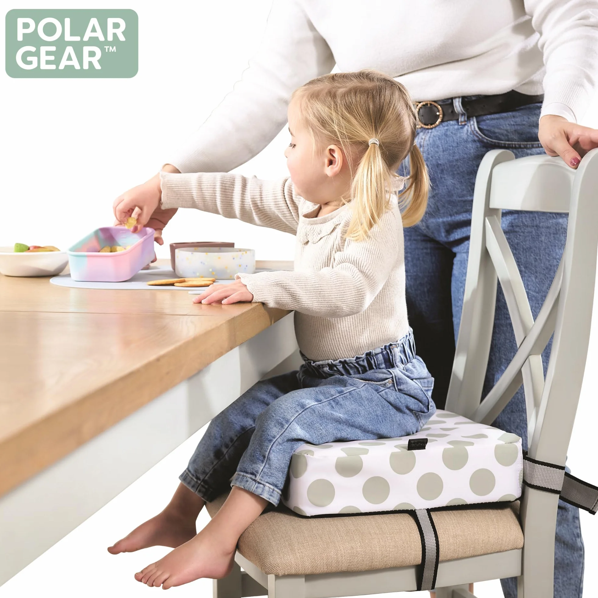 Polar Gear Cuscino Alza Sedia Bambini Antiscivolo, sintetico senza BPA, 4 piedini, lavabile