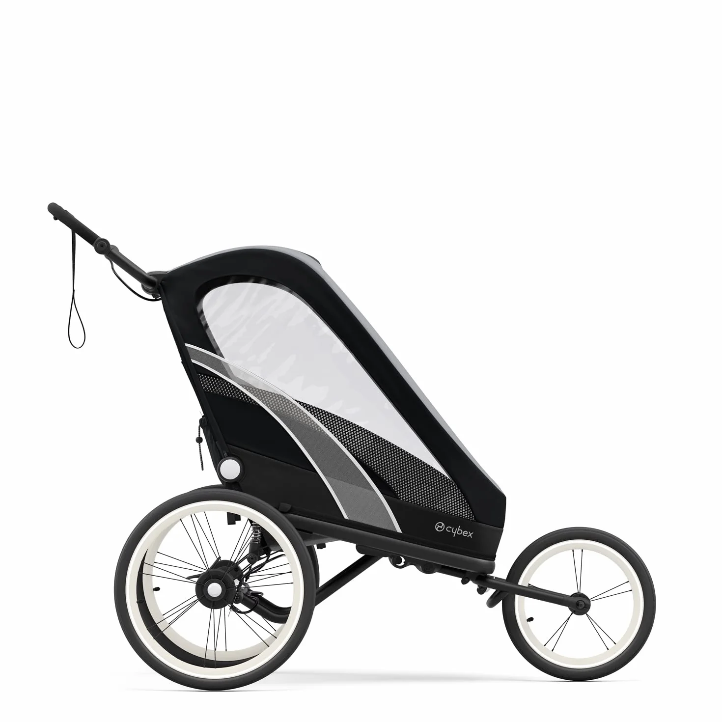 Cybex Rimorchio Multisport ZENO Passeggino sportivo 4-in-1 Black/All Black, da 6 mesi a 4 anni, max 111 cm 22 kg