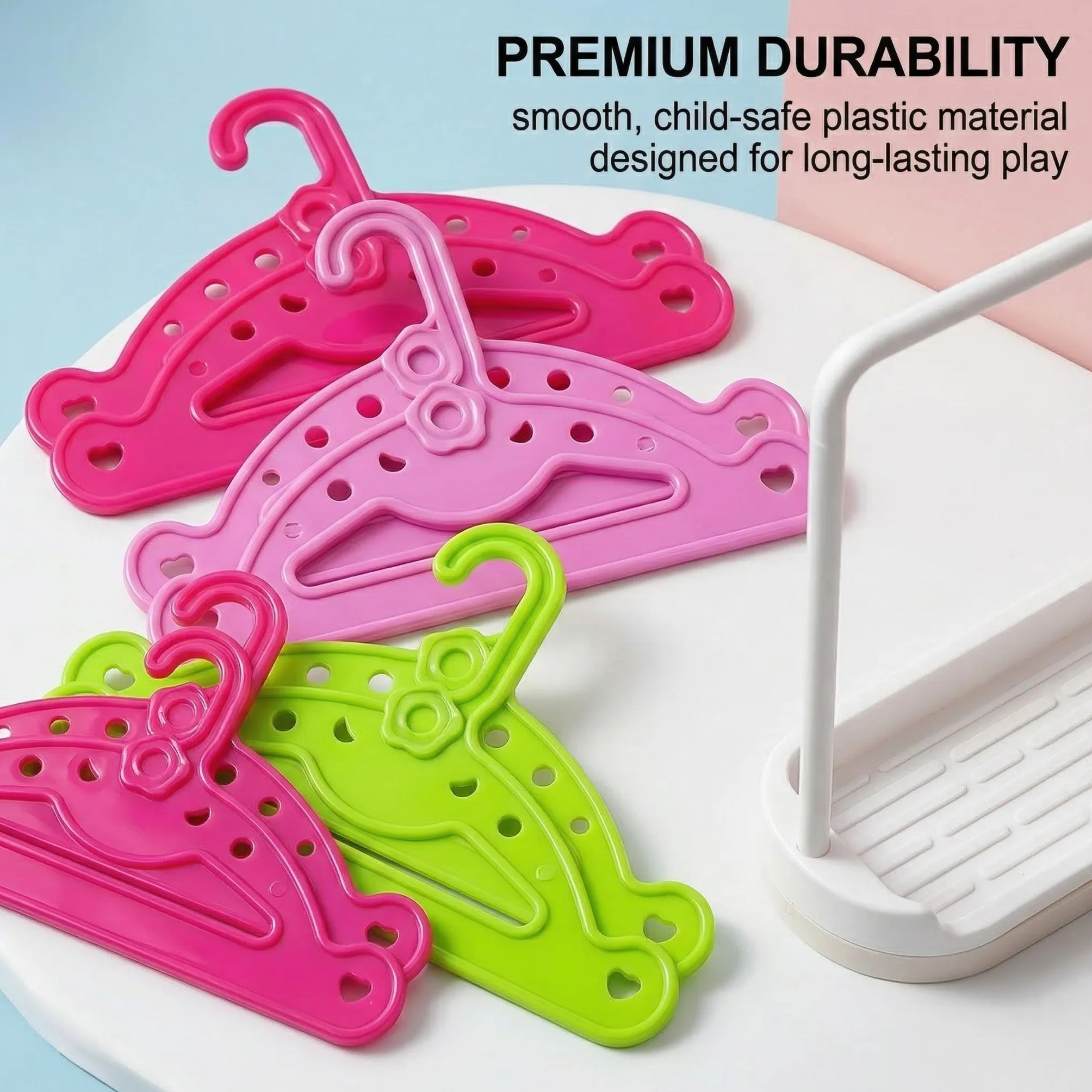 Set da 10 Appendini per Abiti di Bambole, Accessori Baby Born Compatibili
