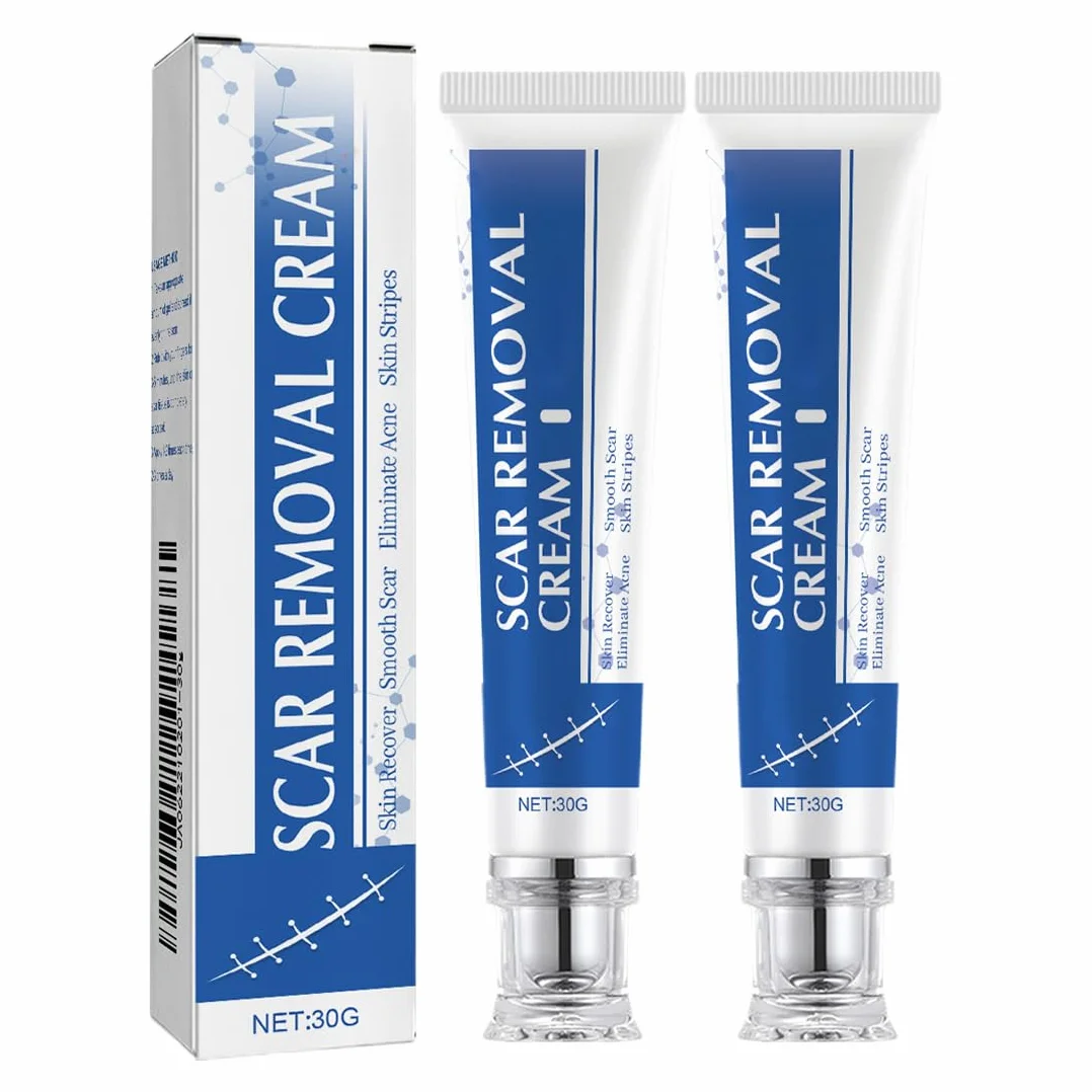 Crema per Cicatrici Sbiadisce le Smagliare 2 Pezzi Ripara Texture Pelle Aspetto Liscio