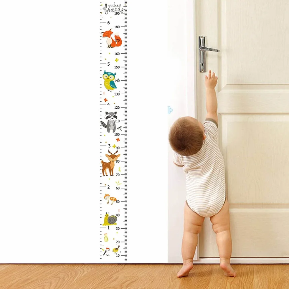 Asta di Altezza per Bambini Grafico Crescita Misurazione Tela Metro Parete Righello 200cm x 20cm