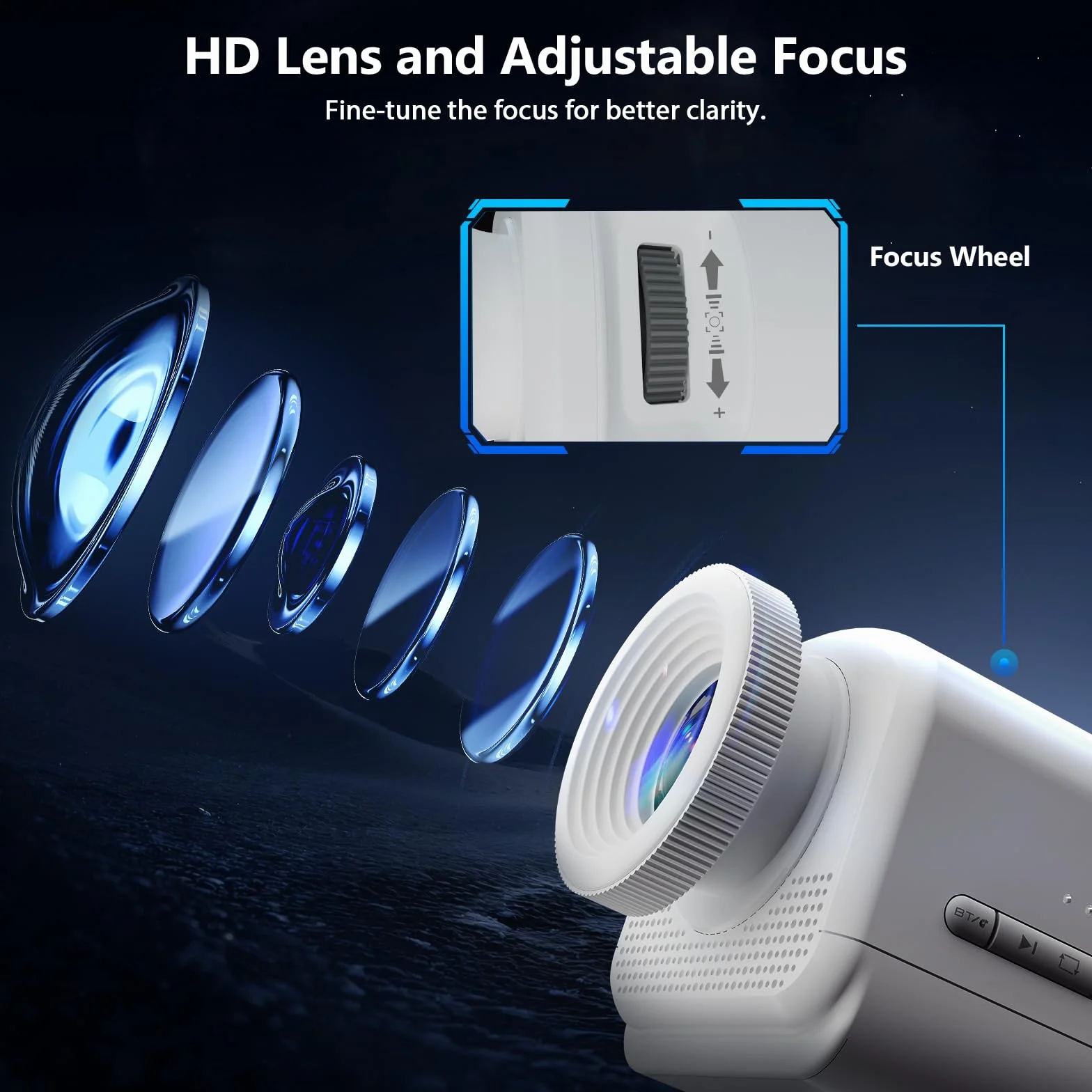 Proiettore Stelle Soffitto 3D Galaxy HD, Planetario Proiettore Professionale con Altoparlante Bluetooth, 60 Temi, Lampada Aurora Boreale per Camera Bambini e Adulti Regalo (Blanc)