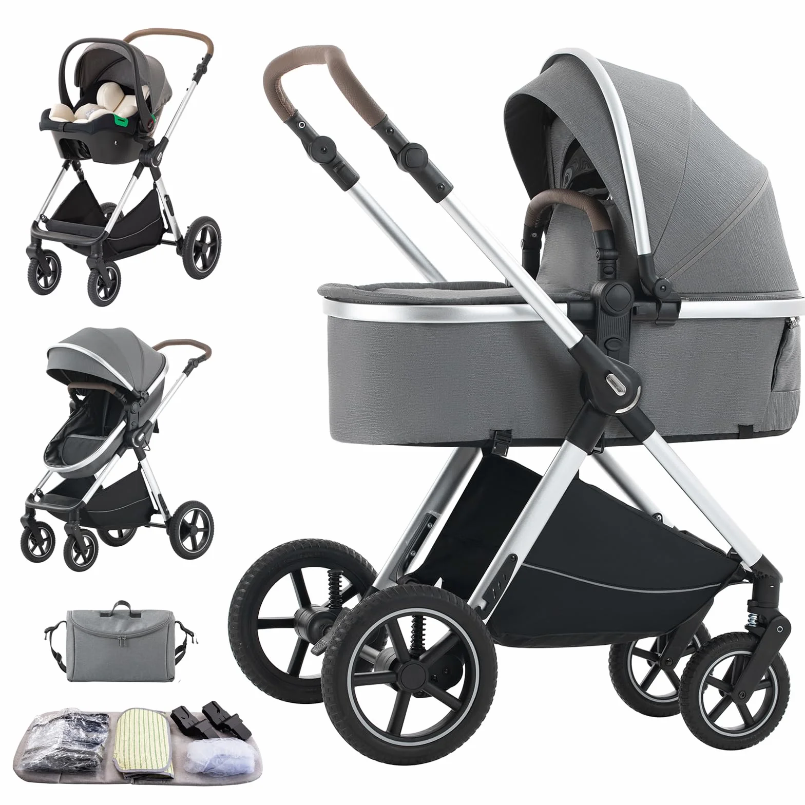 Passeggino Trio 3 in 1 D2 DEEPGREY, H2-D