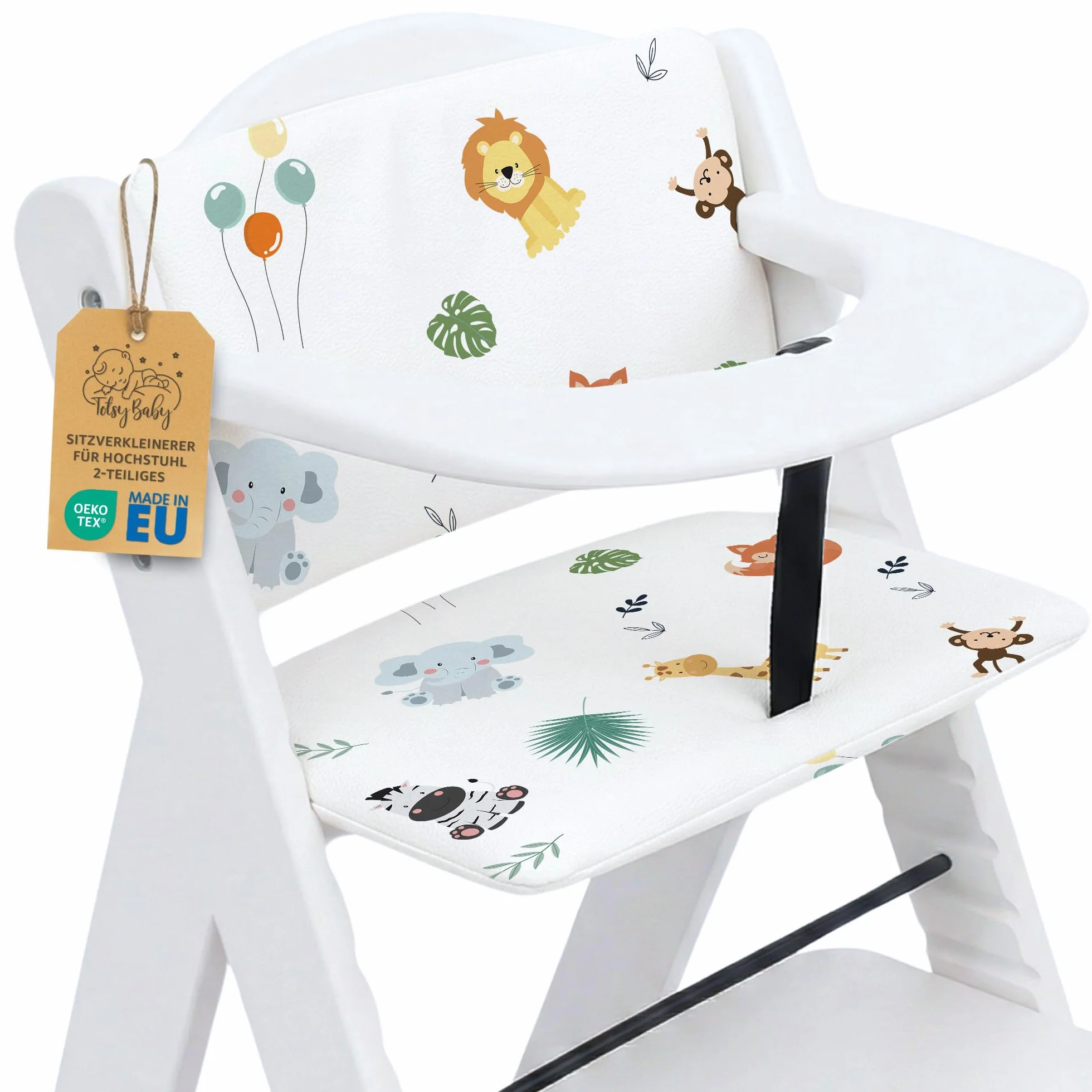Copri seggiolone pappa universale 2 pezzi per Hauck e Stokke impermeabile Oeko-Tex Safari