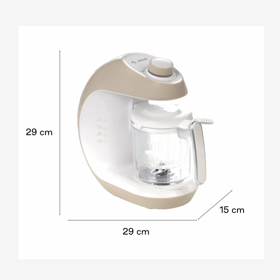 Jané Chefkiss 7 in 1 Multifunzione Robot da Cucina per Bebè Vapore Scongela Riscalda Sterilizza Pulizia Automatica