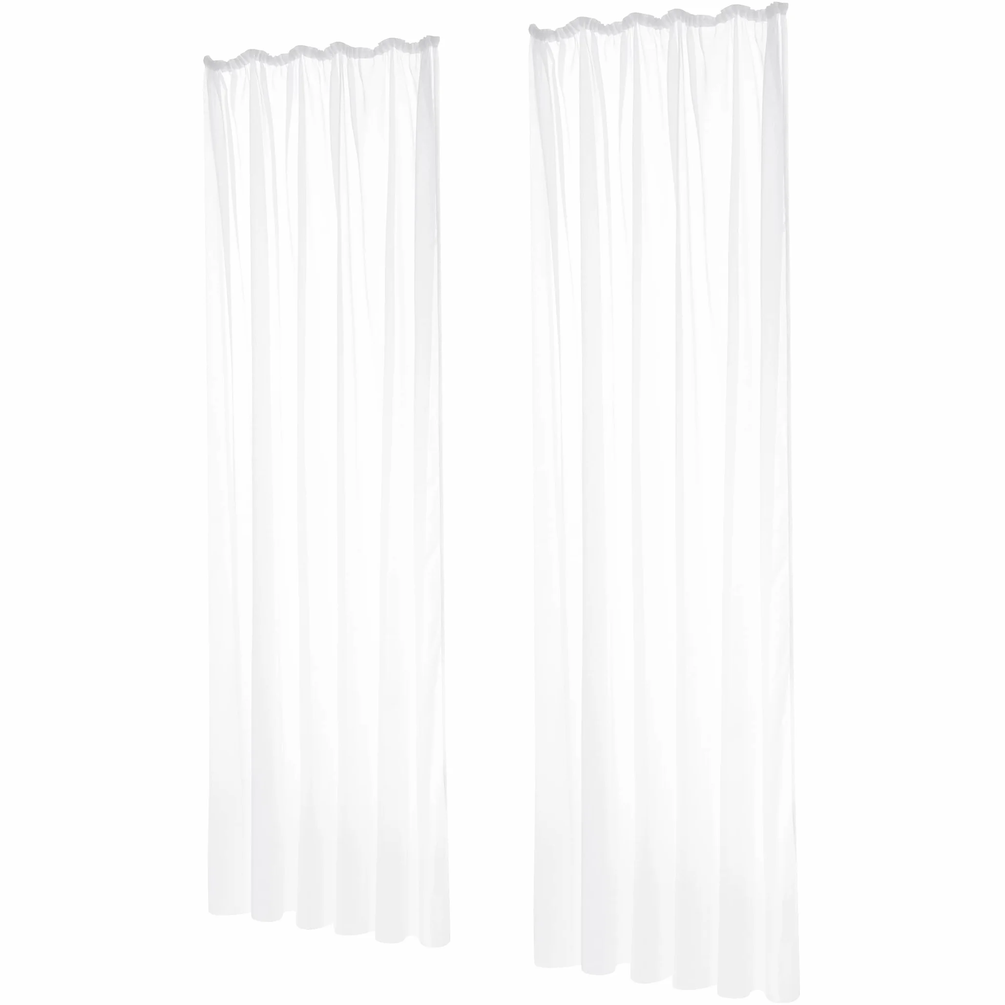 Deconovo Tende Voile per Interni 140x290 CM Bianco 2 Pannelli