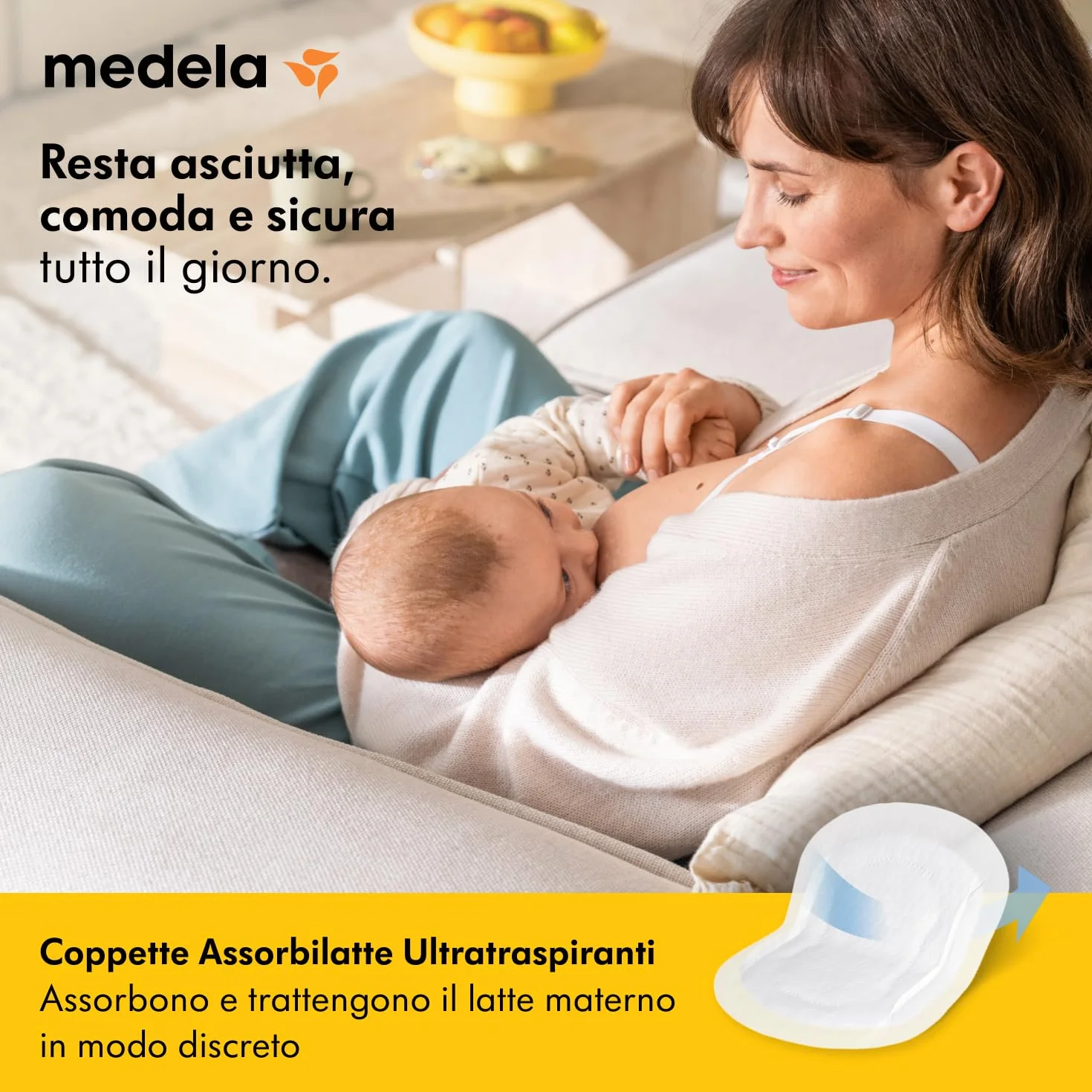 Medela Coppette Assorbilatte Ultratraspiranti, 60 Pezzi
