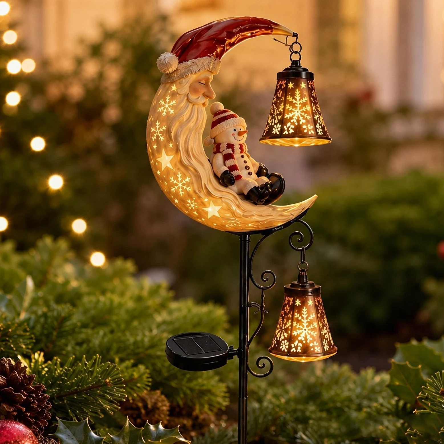 Natalizie a Paletto per Giardino Illuminazione Impermeabile per Sentieri | da Giardino Per Proprietari Di Case E Paesaggisti Vialetti Patii Terrazze Aiuole Prato Cortile