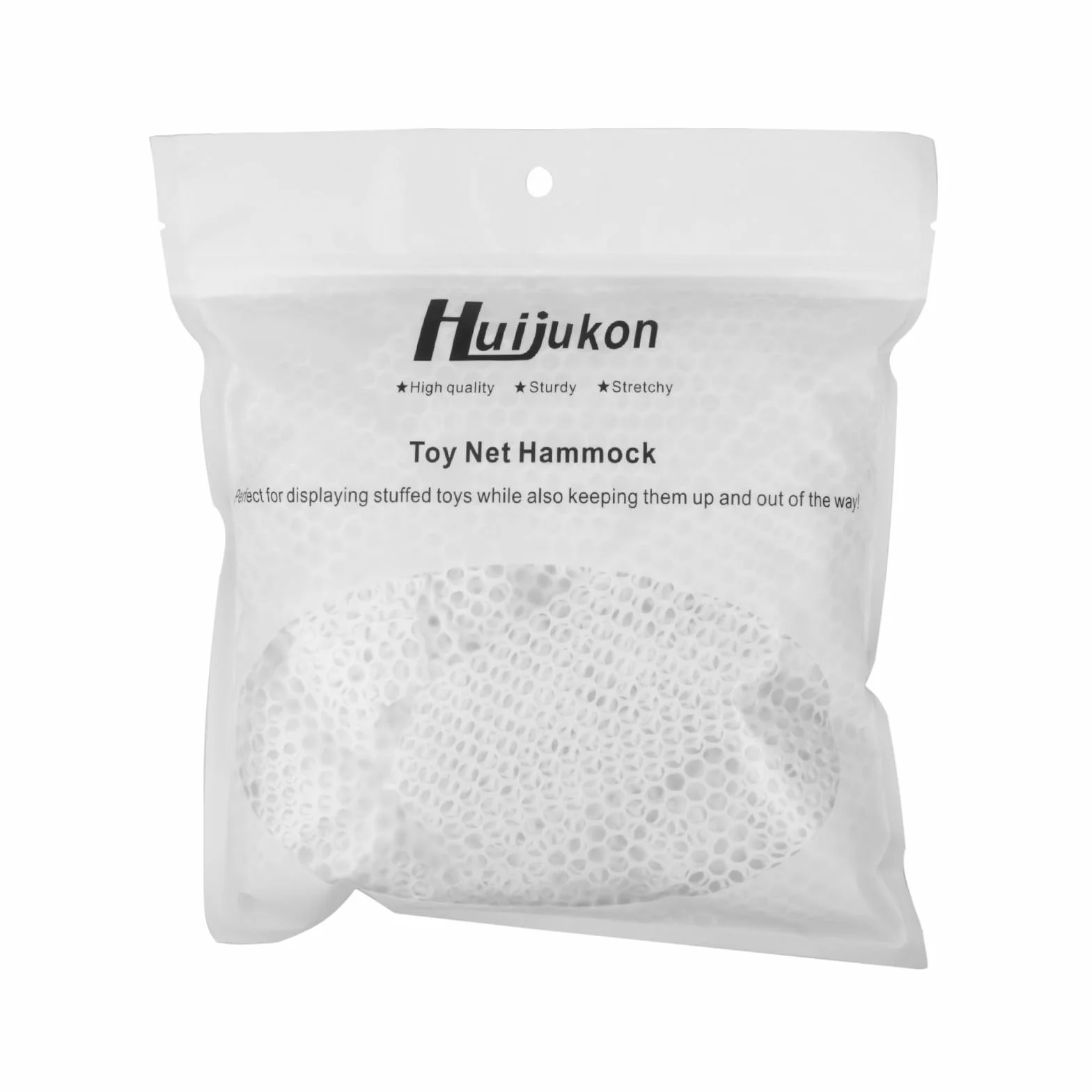 Amaca per animali di peluche Huijukon, organizer appendibile per orsacchiotto, giocattolo da appendere (bianco)