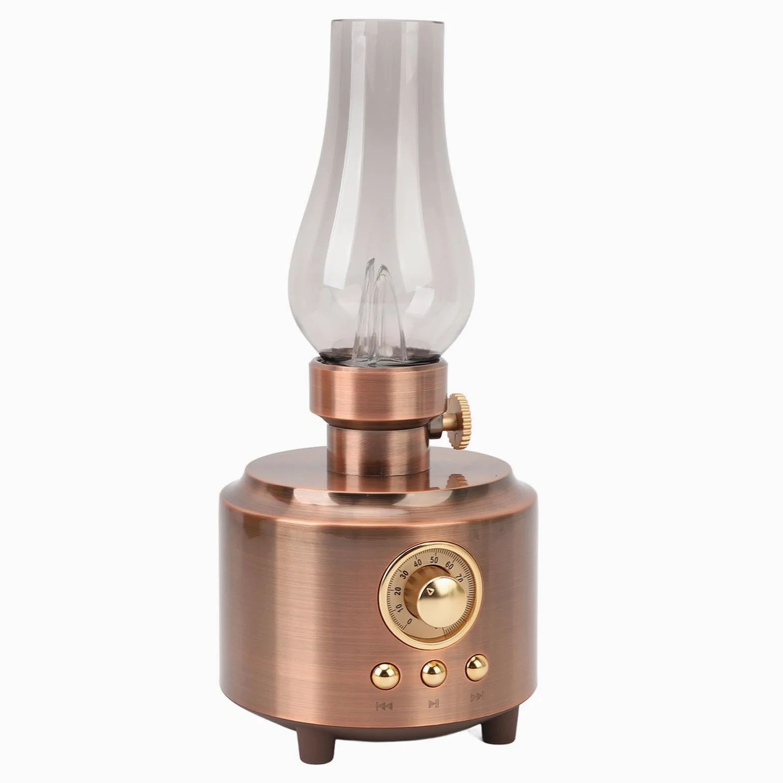 Lampada da Tavolo Vintage con Altoparlante Bluetooth, 5W, per | Wireless, USB, ingresso AUX, batteria a lunga durata, luce soffusa
