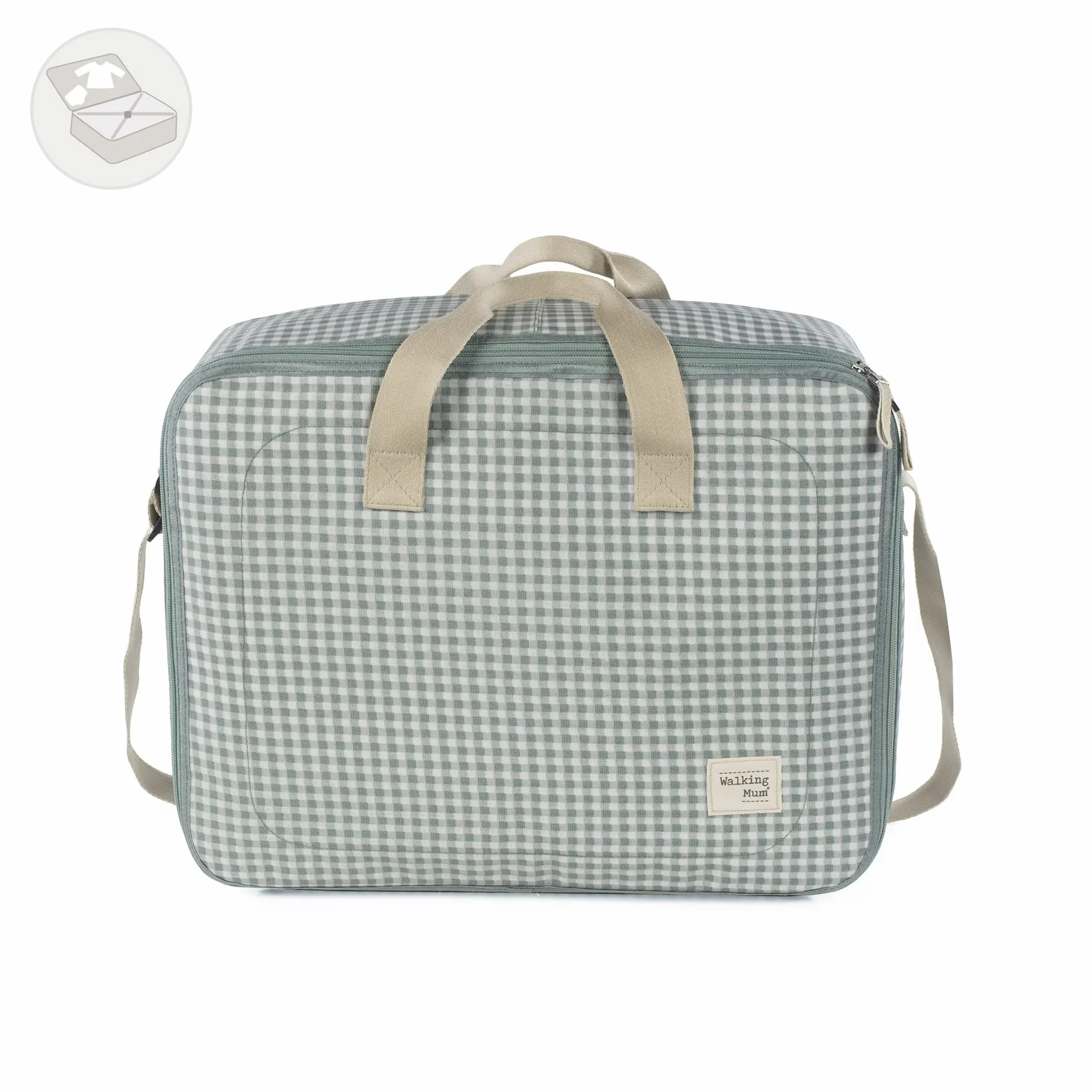 Valigia cestino bambino I Love Vichy Walking Mum