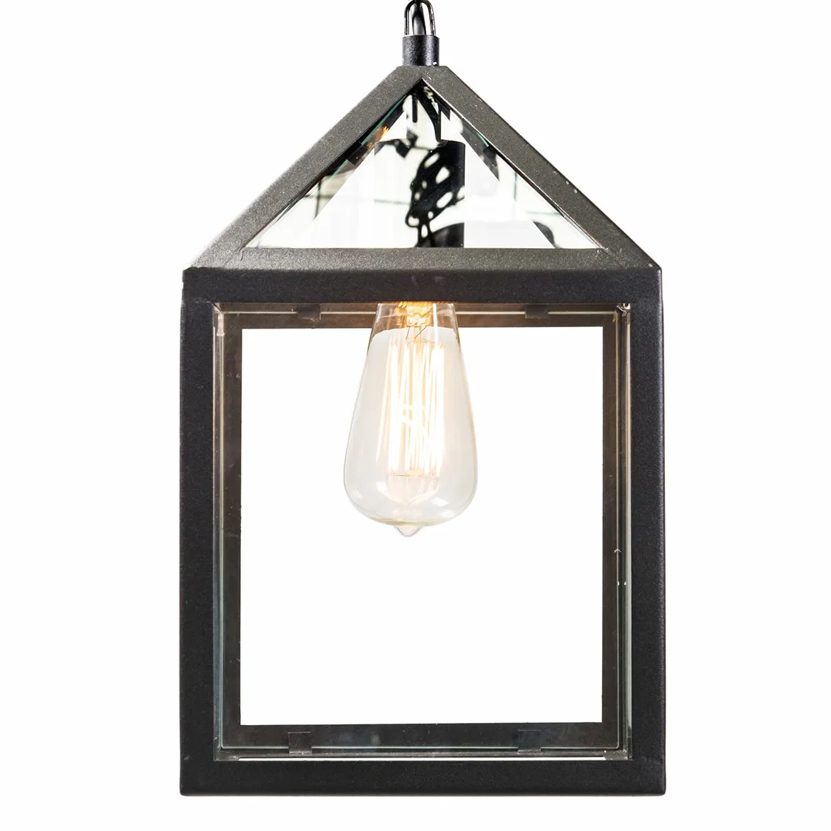 Qazqa amsterdam - Lampada a sospensione rustico - 1 luce - L 210 mm - Nero - Moderno,rustico - Illuminazione esterna