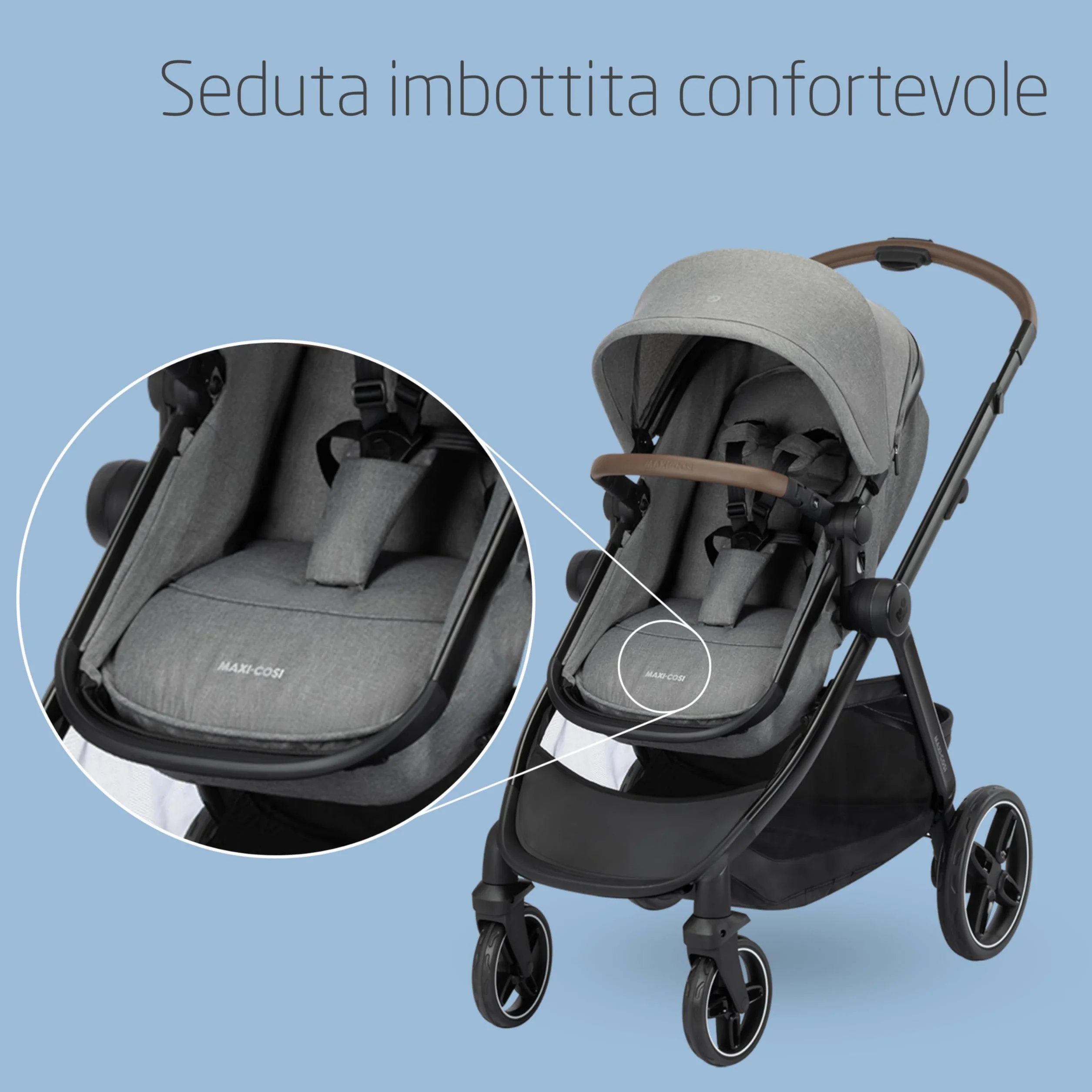 Maxi Cosi Zelia Select Trio Passeggino Trio 0-4 anni 0-22 kg CabrioFix S i-Size Grigio