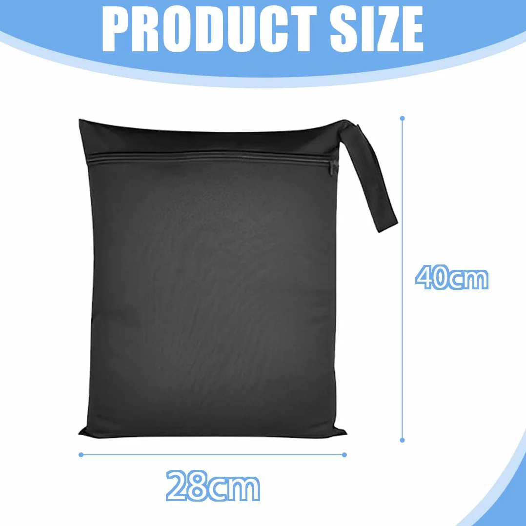 Modern Borsa Impermeabile 2 Pack Wet Bag Waterproof Travel Towel Bag 11x15 Inch Black