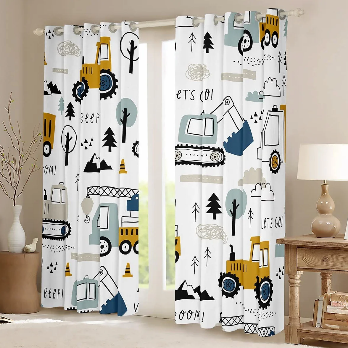 Tende per bambini con motivi di automobili 132 x 228 cm 2 pannelli