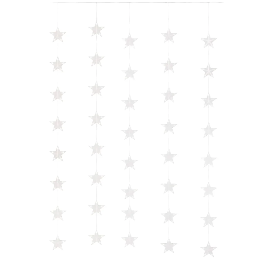 Tenda luminosa a forma di stella, 200 LED, luce bianca calda, 8 funzioni