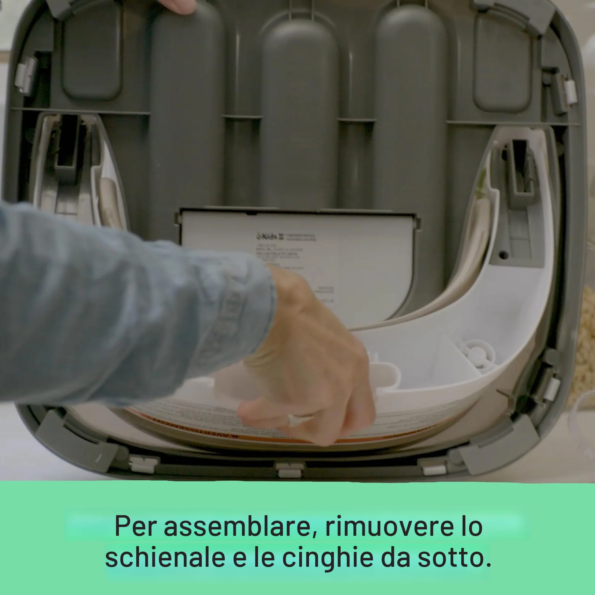 Ingenuity Baby Base 2-in-1 Rialzo da Sedia e Seggiolino per alimentazione con vassoio autoportante - Ardesia