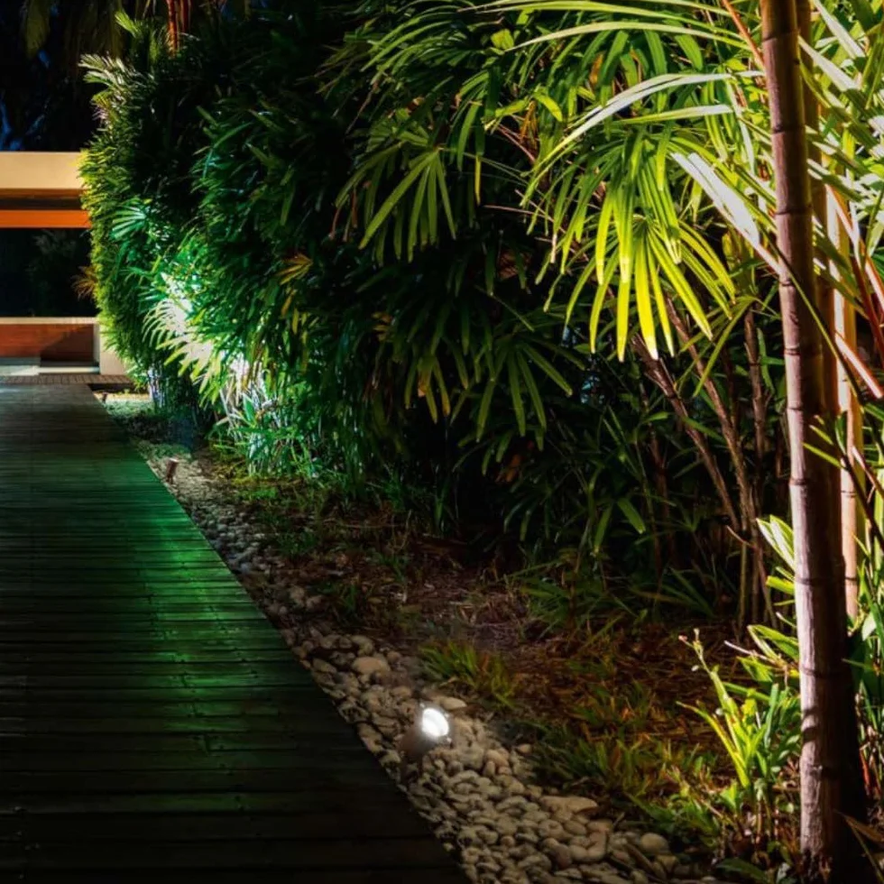 MAZZOLA LUCE Faretto con picchetto per esterno giardino alluminio marrone corten ip65 impermeabile gu10 led orientabile