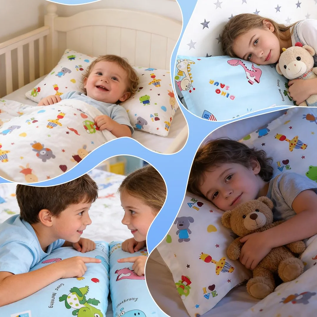 Federa cuscino 30x50 100% cotone per bambini traspirante