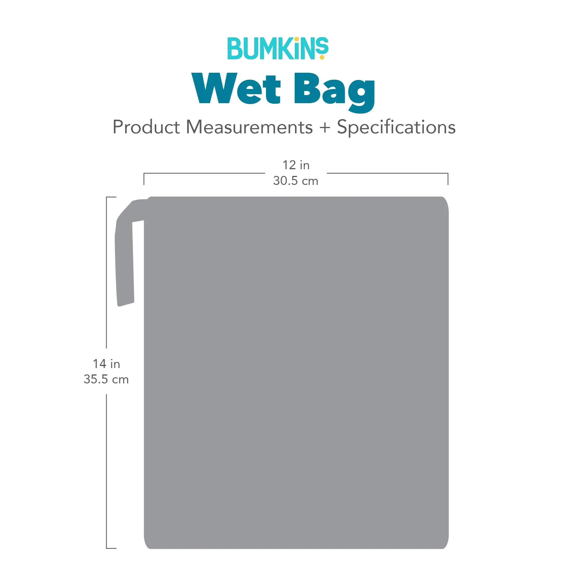 Bumkins Borsa bagnata impermeabile lavabile riutilizzabile 12 x 14 cm Ocean