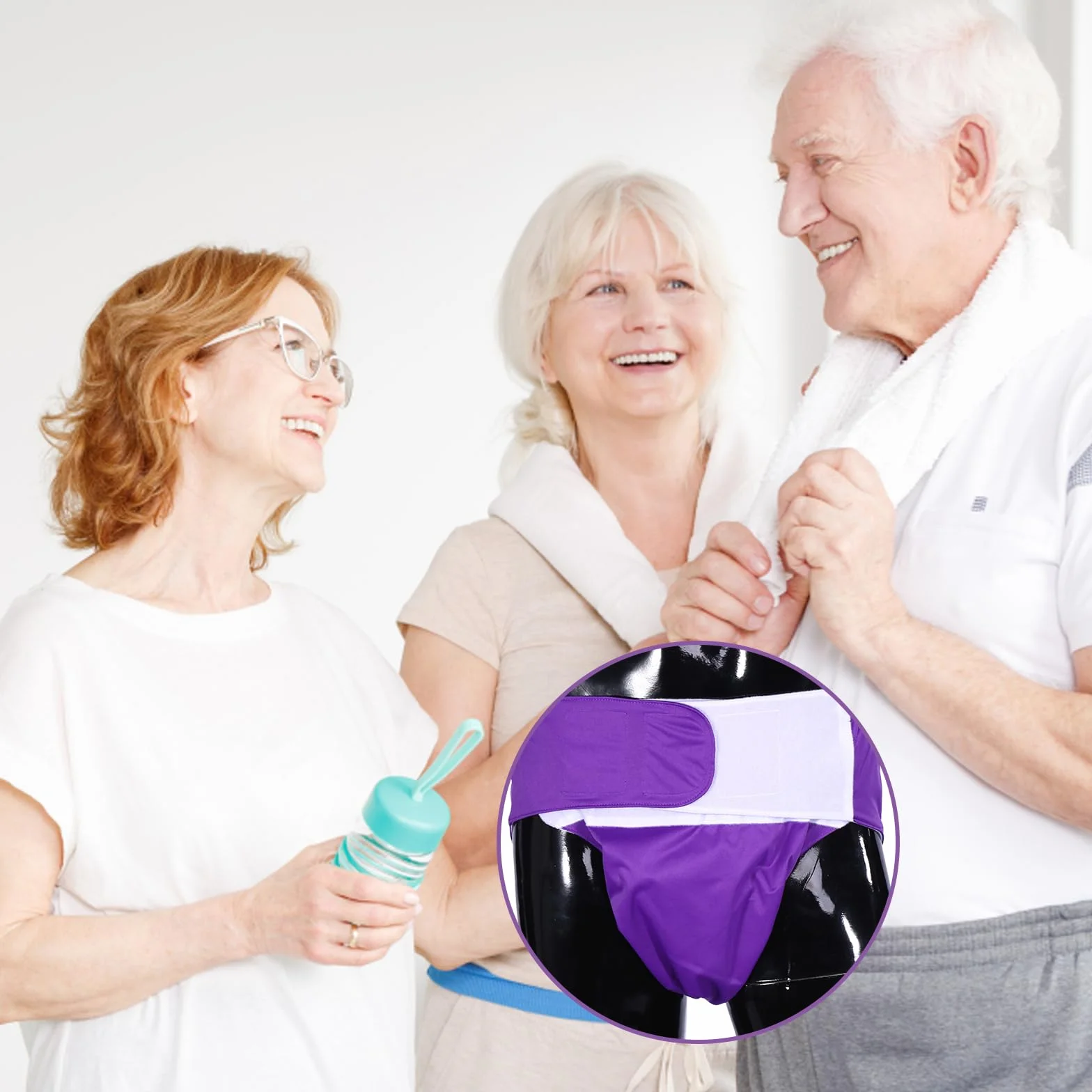 Nikou Pannolini per adulti lavabili e regolabili traspiranti Dark Purple