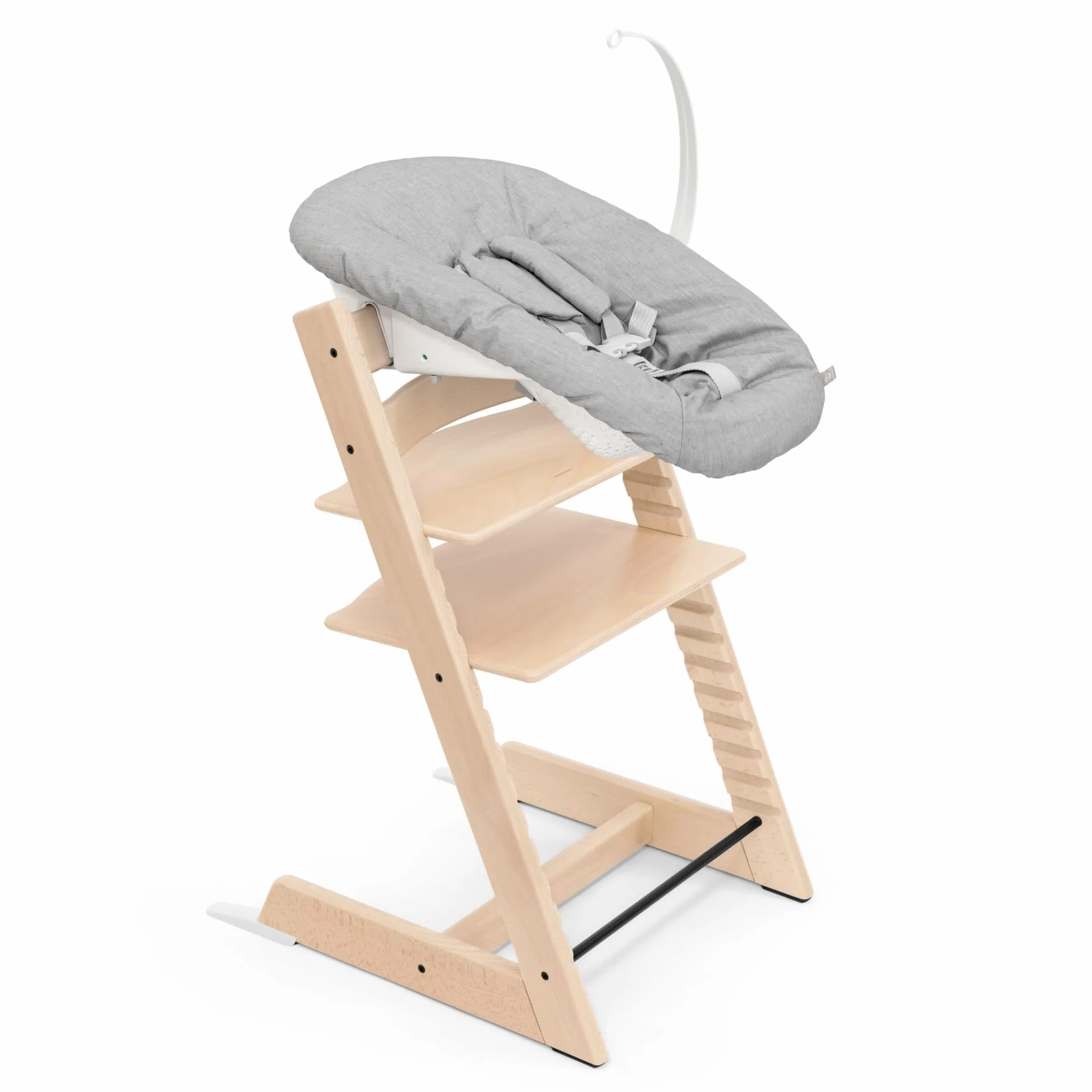 Stokke Tripp Trapp Sedia Naturale Newborn Set Grigio per Neonati fino a 9 kg