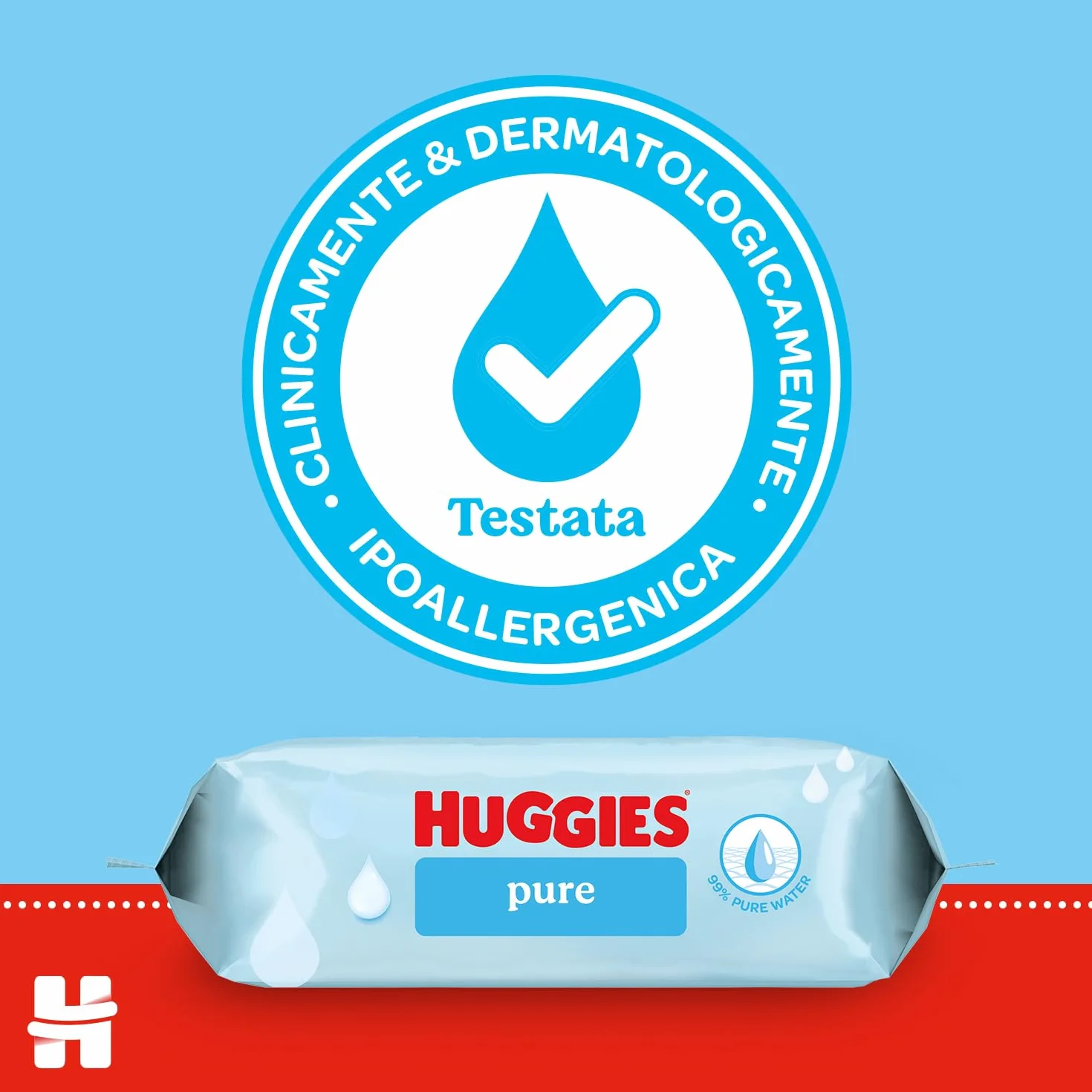 Huggies Pure Baby Salviette neonato 99% acqua pura 1008 Pz