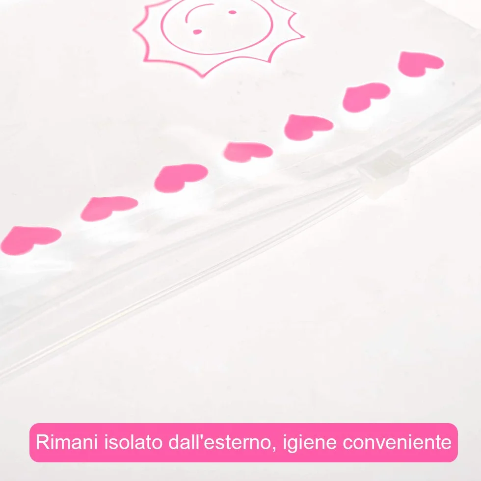GOLDGE Bustine Corredino Neonato Trasparenti PE Glassato 34x24 cm