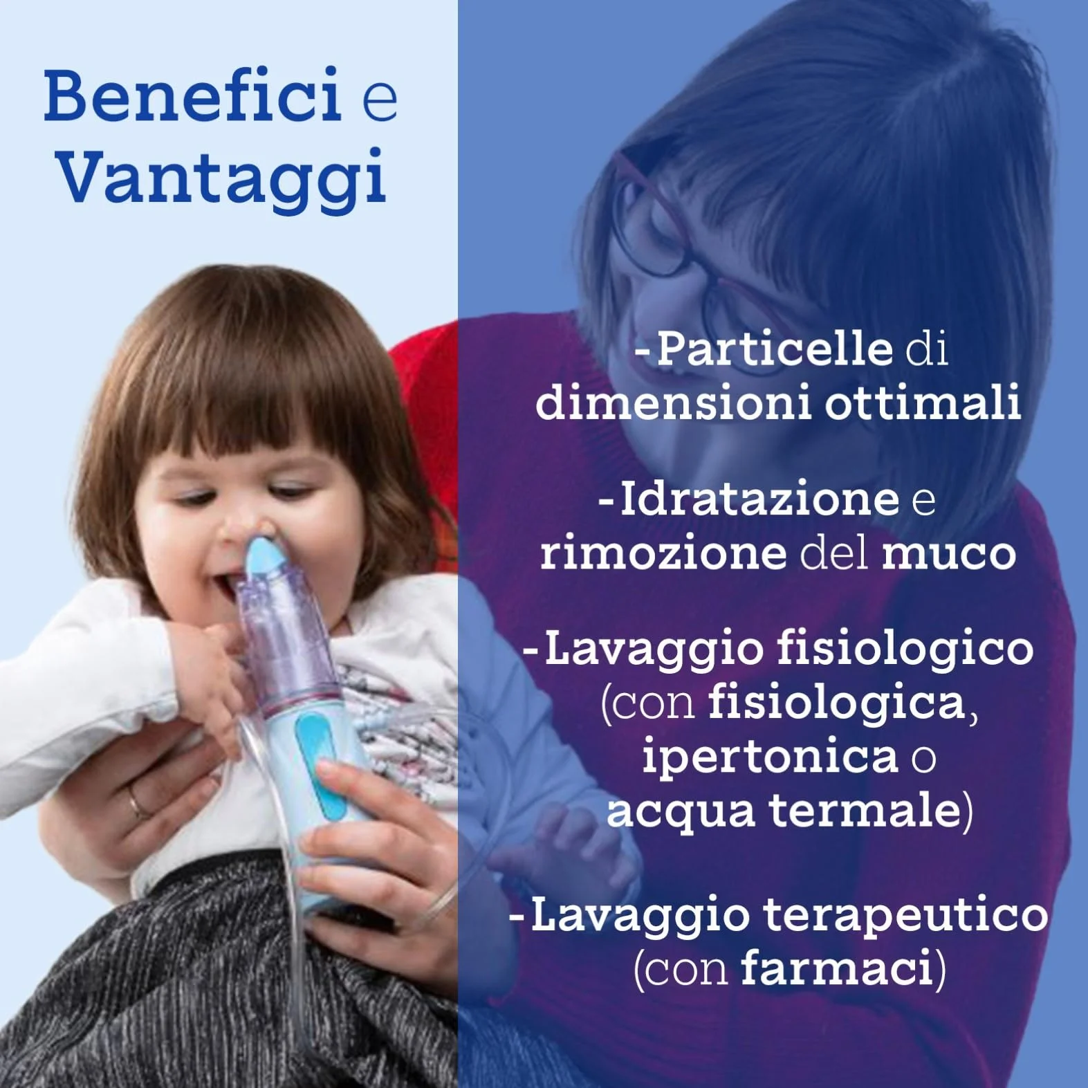 Air Liquide Healthcare RINOWASH Doccia Nasale Micronizzata Terapia Aerosolica Vie Aeree Superiori Adulti Bambini
