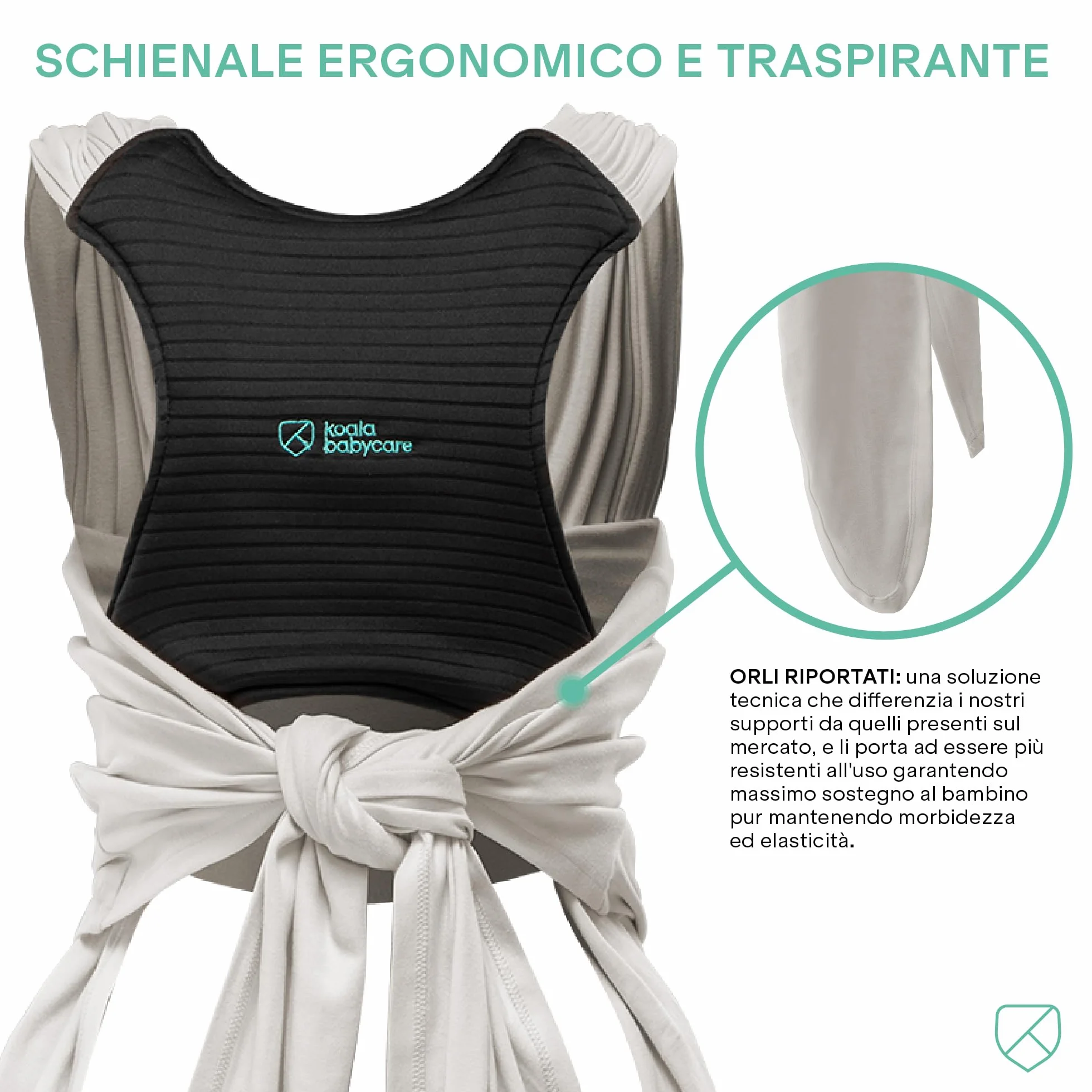 Koala Babycare Cuddle Band 2.0 Fascia neonato in cotone organico 15 kg
