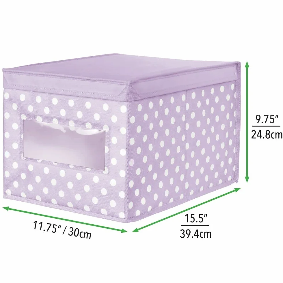 mDesign Set di 6 contenitori in tessuto – Scatola impilabile per riporre vestiti o scarpe – Viola