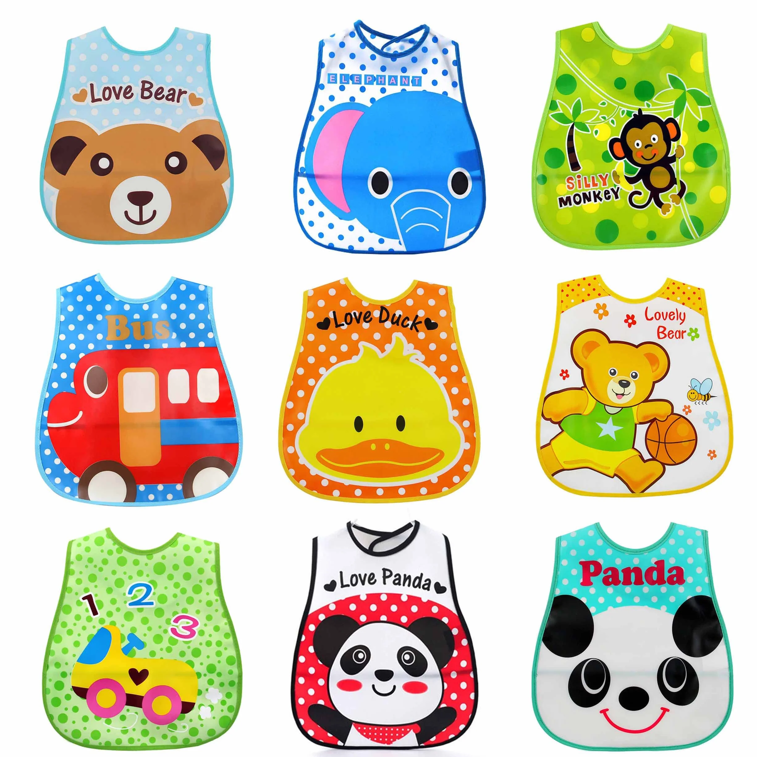 SLOSH Bavaglino Impermeabile in Plastica EVA per Bambino Neonati